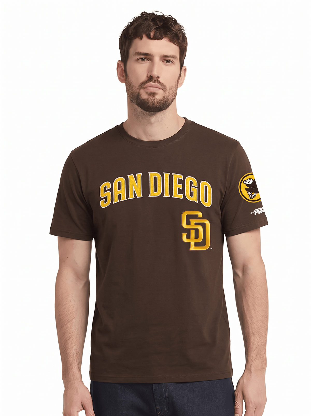 Pro Standard T-Shirts San Diego Padres Pro Standard MLB Team Classic Chenille Flex T-Shirt - Brown