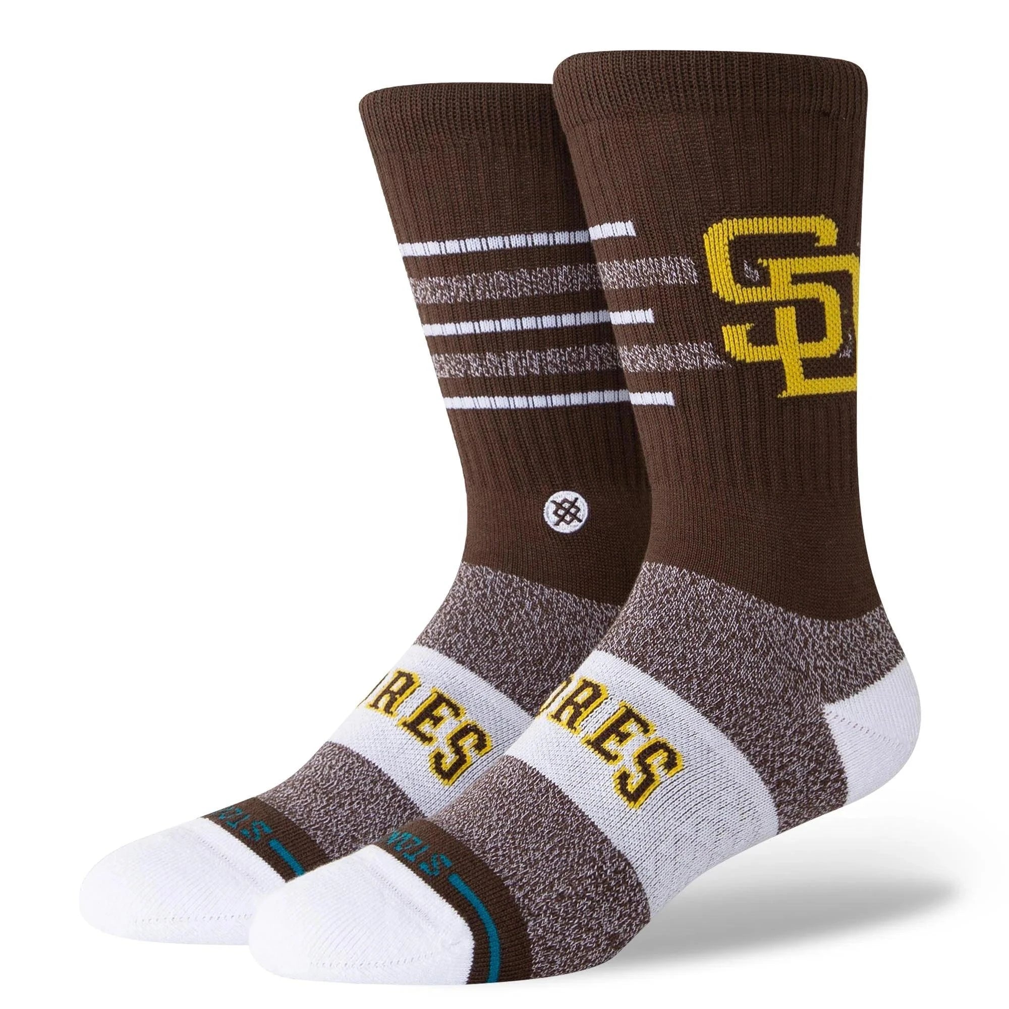 Stance Socks San Diego Padres Stance MLB Closer Crew Socks - Brown