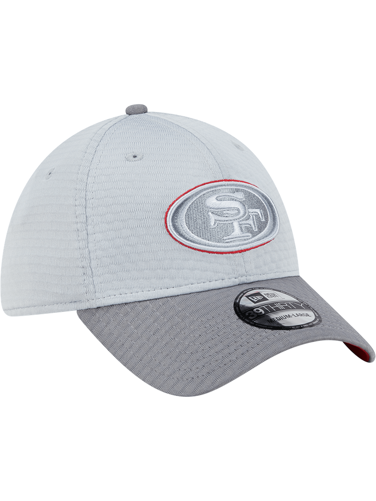 New Era Caps San Francisco 49ers New Era NFL 24 Training 39THIRTY Stretch-Fit Hat - Grey