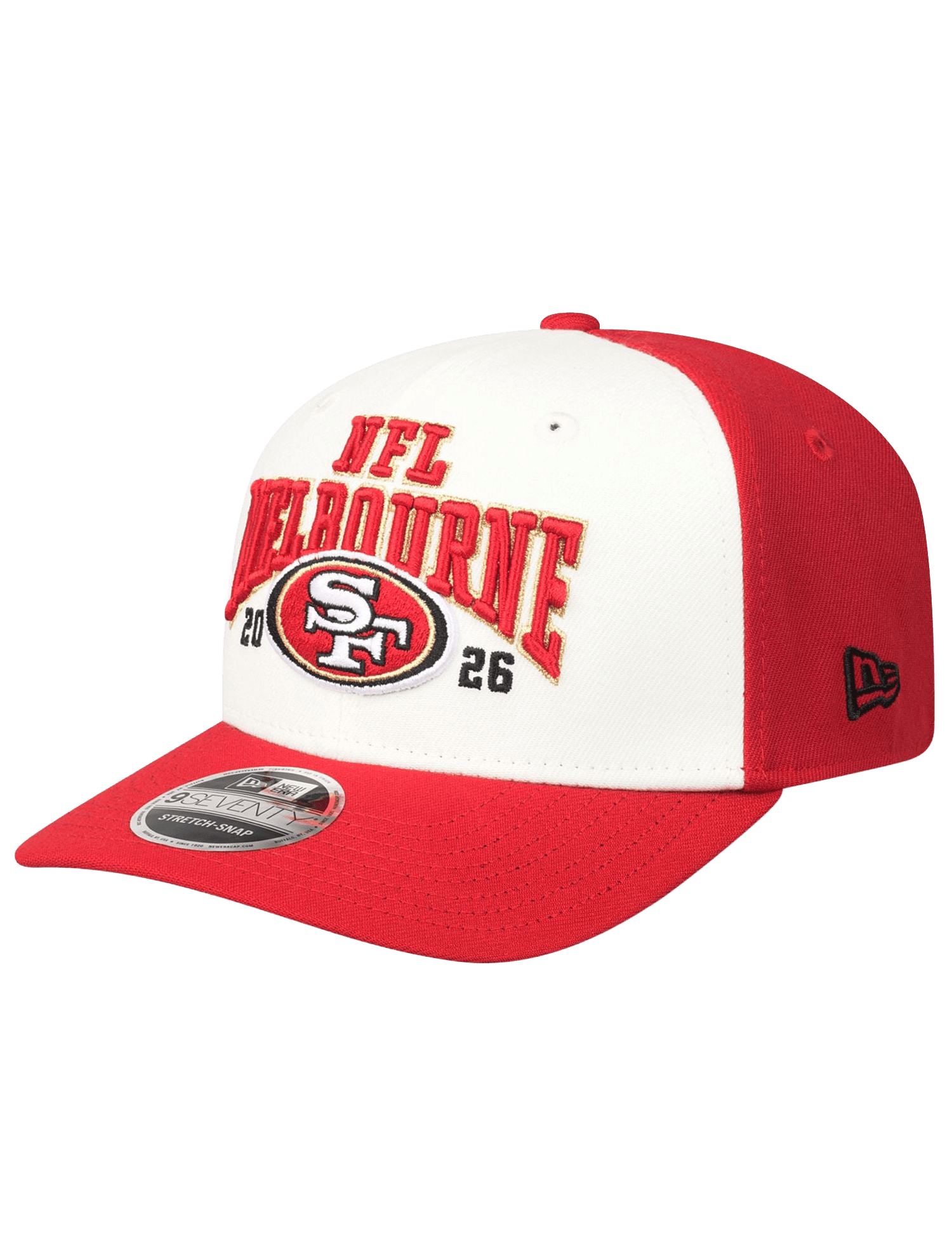 New Era Caps OSFM San Francisco 49ers New Era NFL 26 Melbourne Game 2 Tone Chrome 9SEVENTY Stretch-Snapback Hat