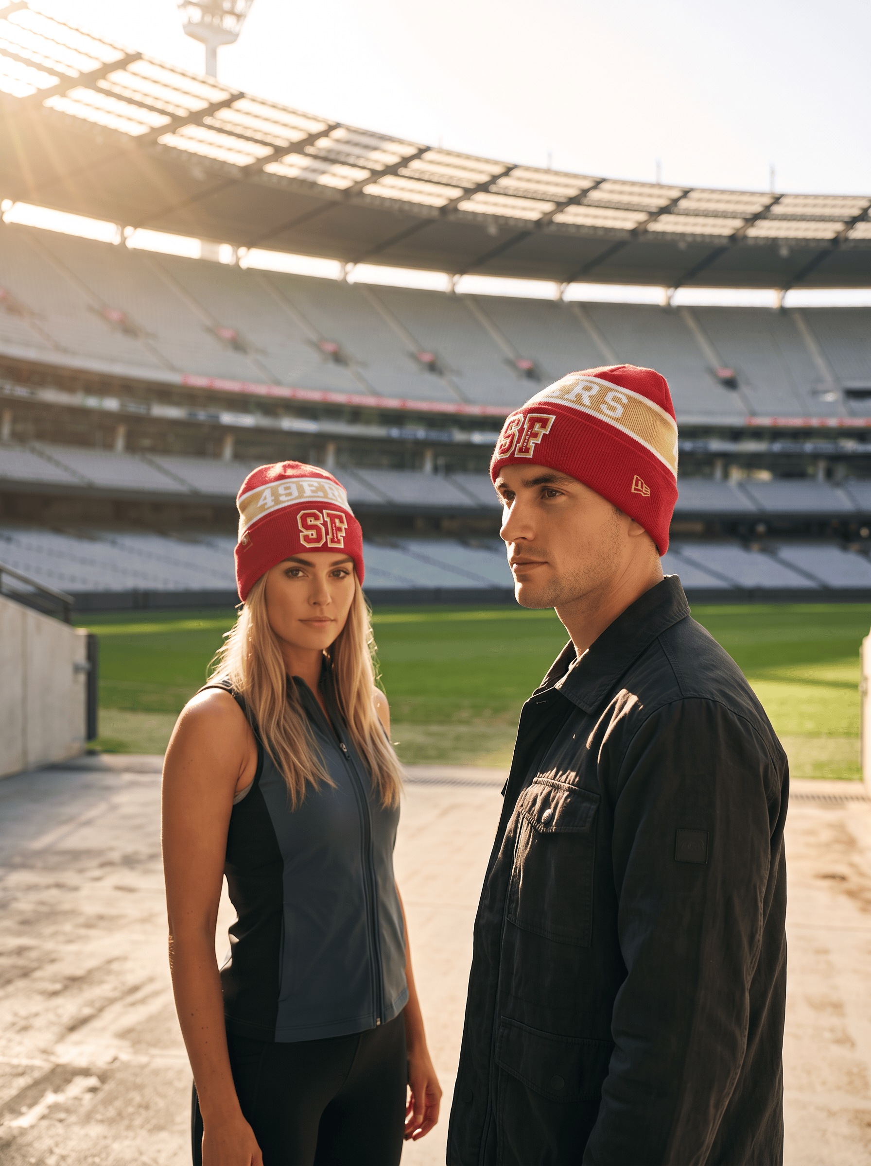 New Era Beanies OSFM San Francisco 49ers New Era NFL 26 Melbourne Game Pomless Knit Beanie - Red