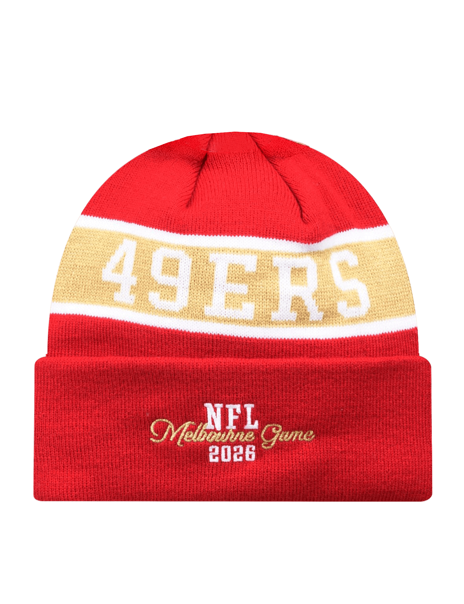 New Era Beanies OSFM San Francisco 49ers New Era NFL 26 Melbourne Game Pomless Knit Beanie - Red