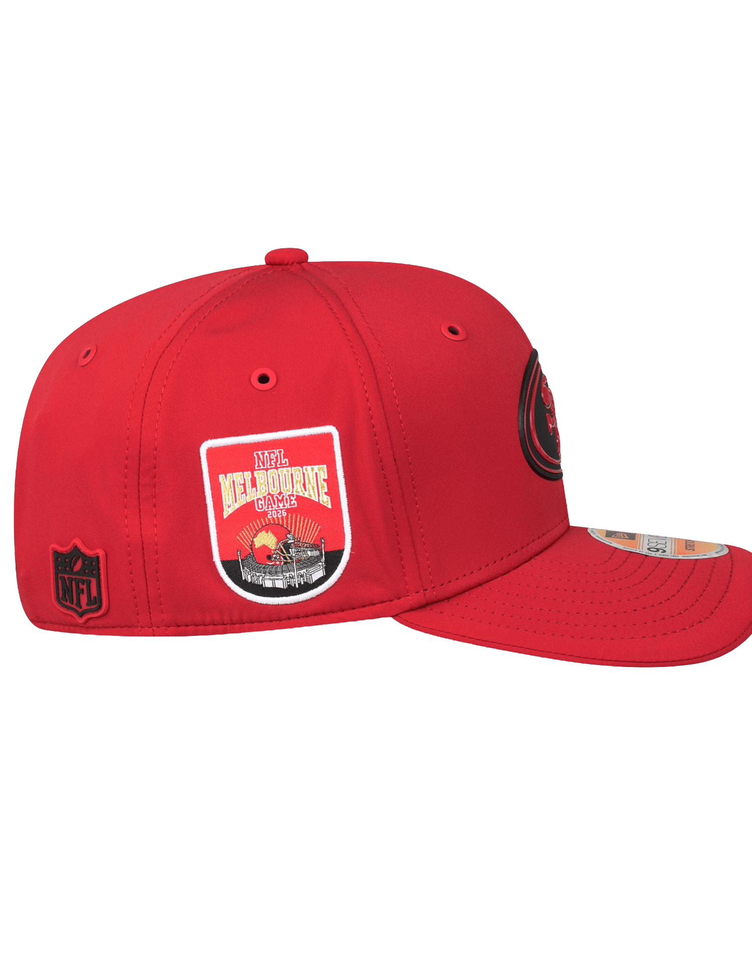 New Era Caps OSFM San Francisco 49ers New Era NFL 26 Melbourne Game Sideline 9SEVENTY Stretch-Snapback Hat - Red