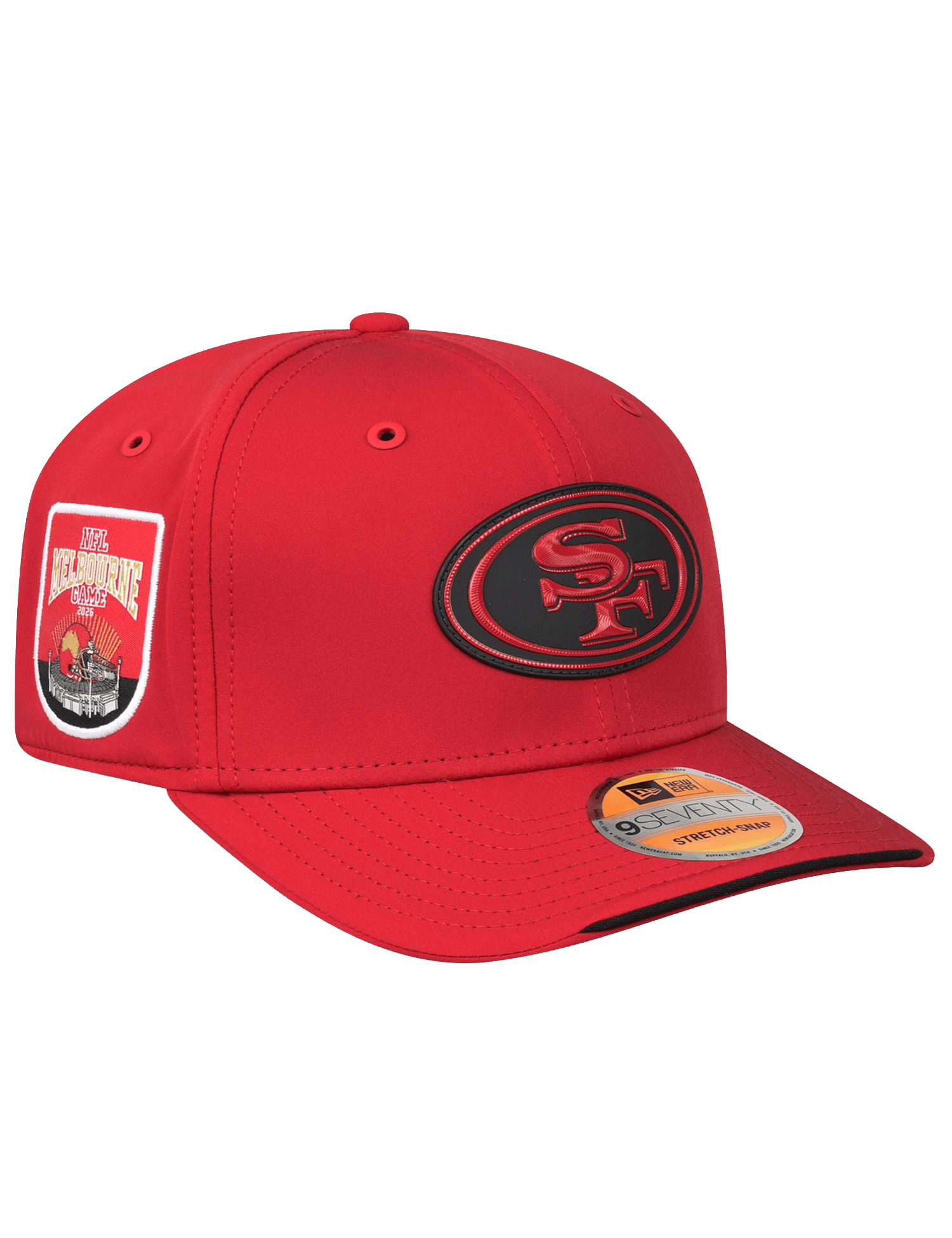 New Era Caps OSFM San Francisco 49ers New Era NFL 26 Melbourne Game Sideline 9SEVENTY Stretch-Snapback Hat - Red
