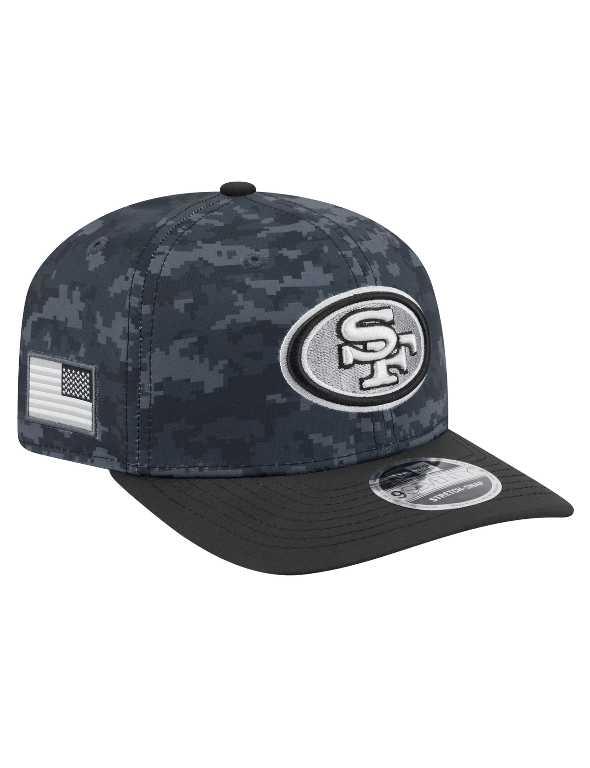 New Era Caps OSFM San Francisco 49ers New Era NFL 26 Salute To Service 9SEVENTY Sideline Stretch Snapback Hat