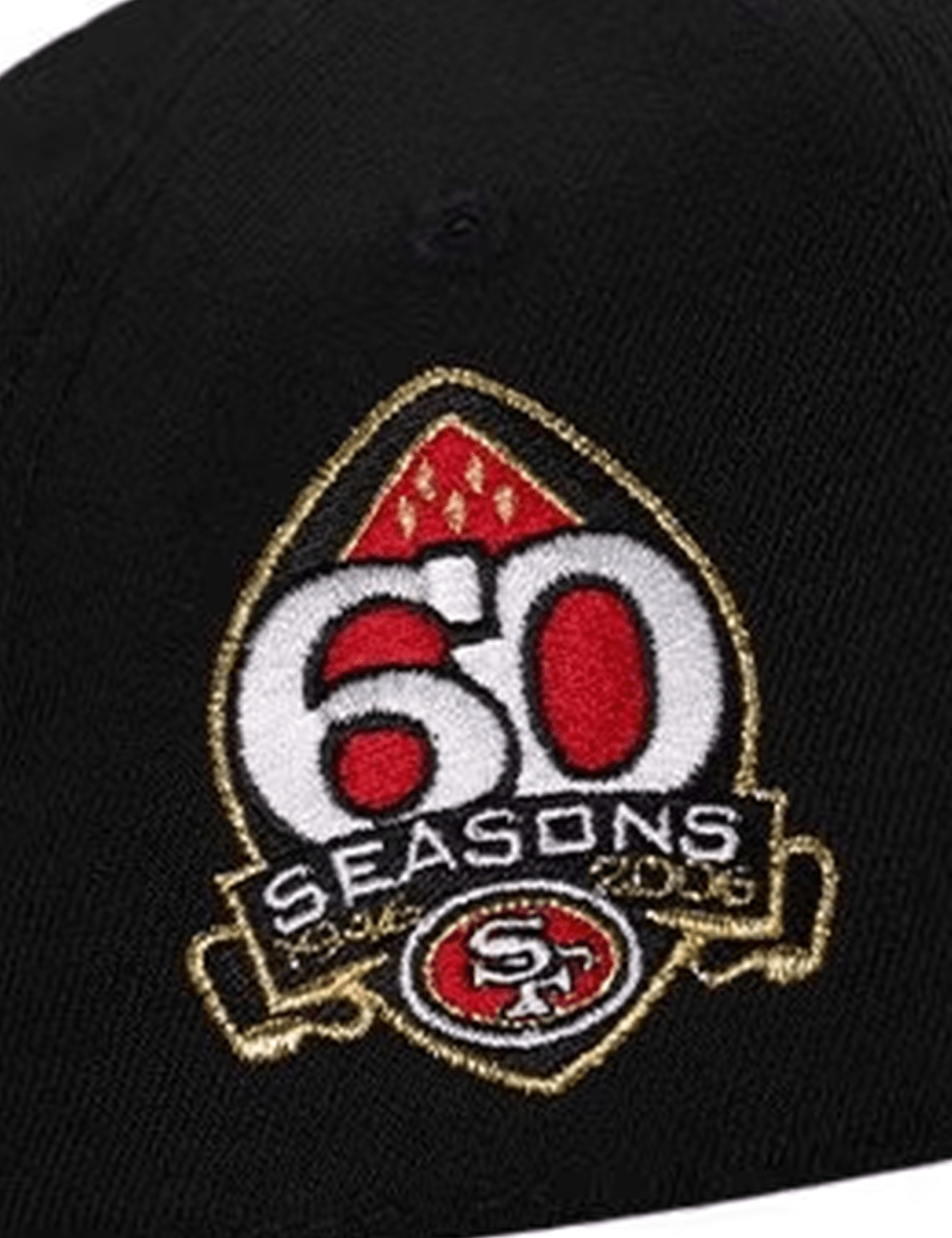 New Era Caps San Francisco 49ers New Era NFL 2T Script 9FORTY A-Frame Snapback Hat - Black