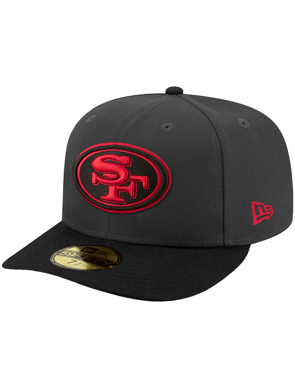 New Era Caps San Francisco 49ers New Era NFL Alt 59FIFTY Pre-Curved Fitted Hat - Graphite/Black
