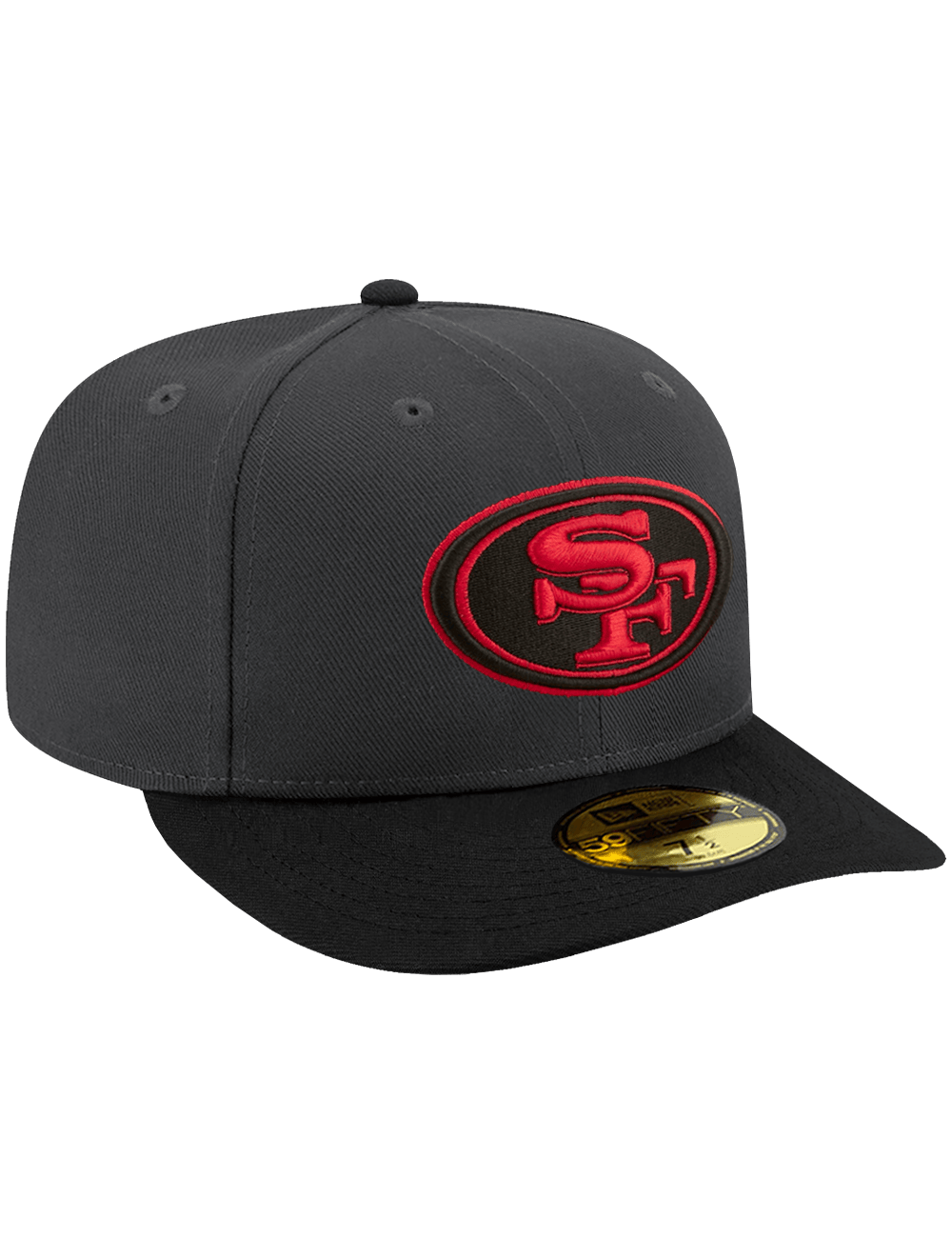 New Era Caps San Francisco 49ers New Era NFL Alt 59FIFTY Pre-Curved Fitted Hat - Graphite/Black