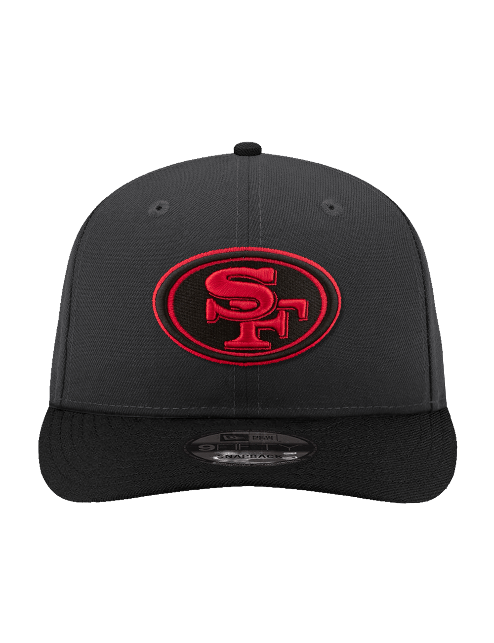 New Era Caps OSFA San Francisco 49ers New Era NFL Alt 9FIFTY Pre-Curved Snapback Hat - Graphite/Black