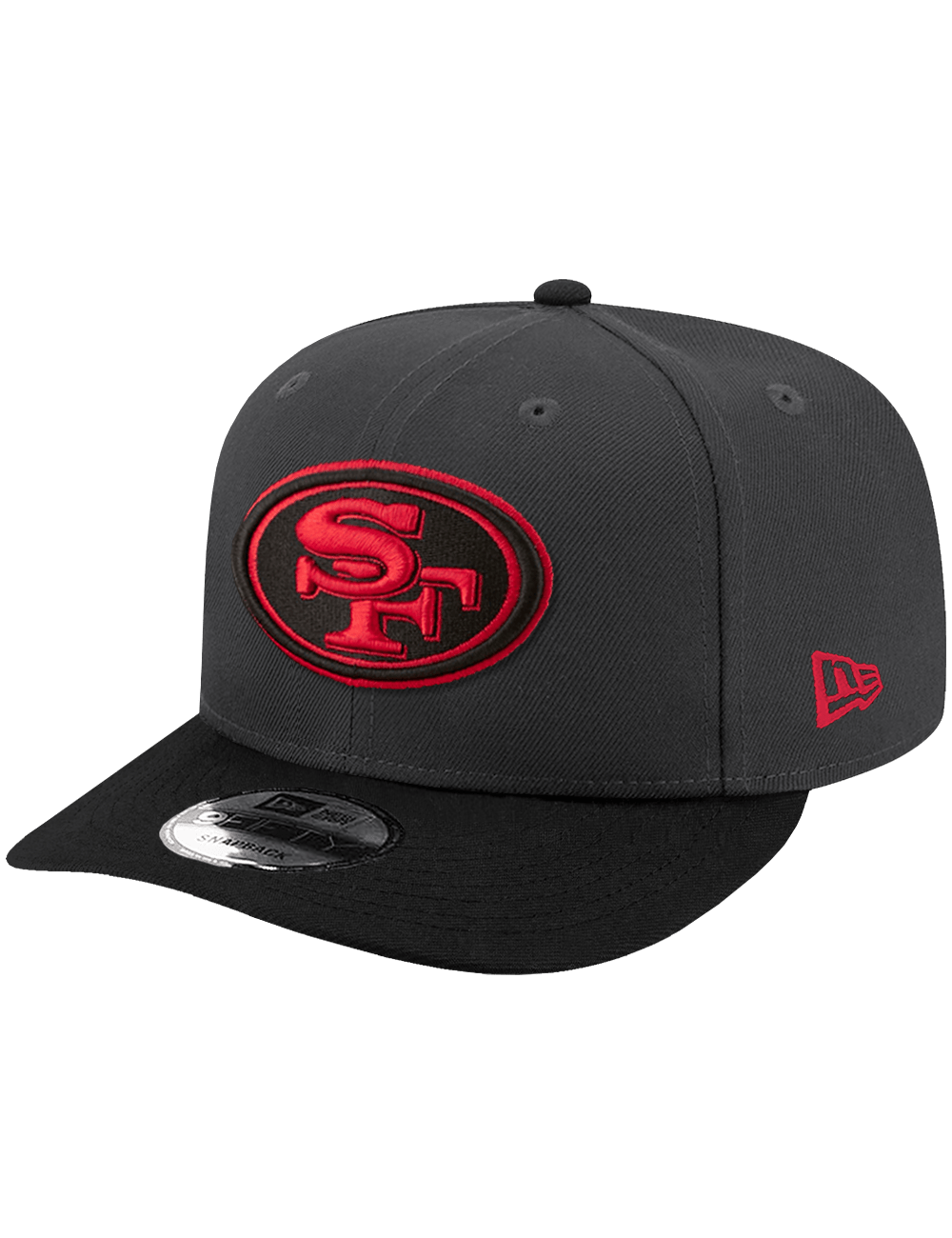 New Era Caps OSFA San Francisco 49ers New Era NFL Alt 9FIFTY Pre-Curved Snapback Hat - Graphite/Black