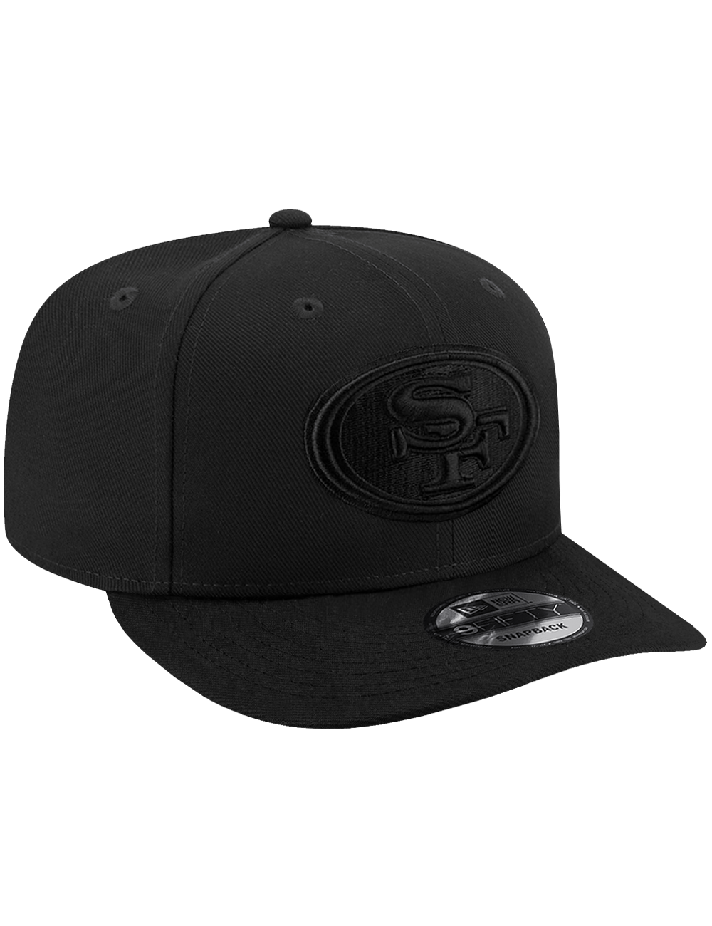 New Era Caps San Francisco 49ers New Era NFL Black On Black 9FIFTY Pre-Curved Snapback Hat - Black