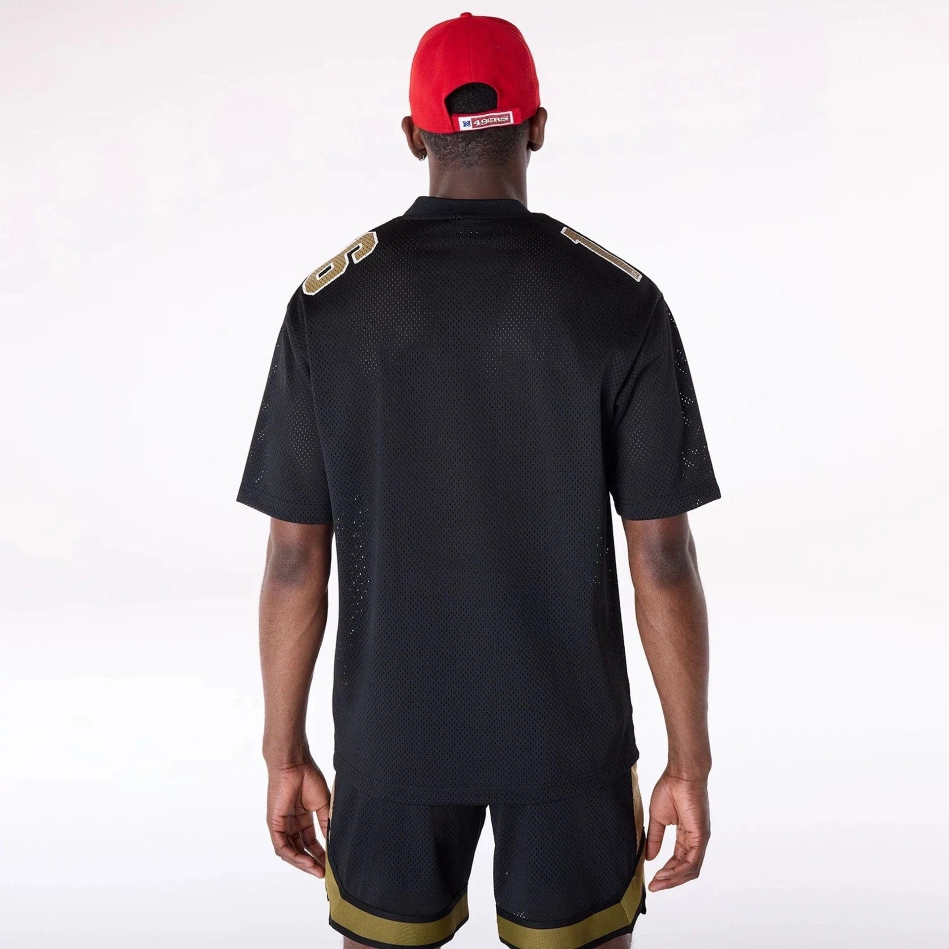 New Era T-Shirts San Francisco 49ers New Era NFL Fan Mesh Print Replica Jersey - Black