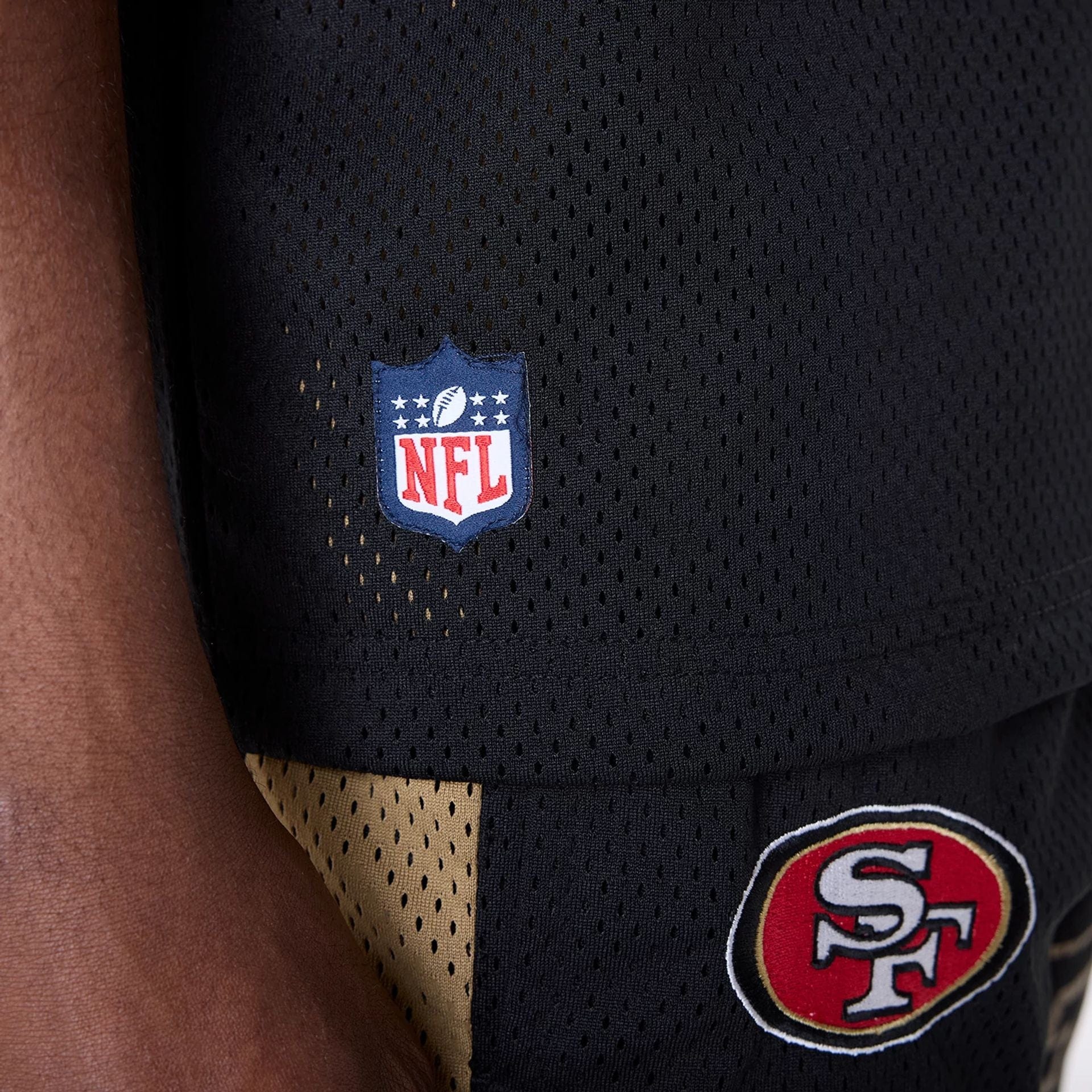 New Era T-Shirts San Francisco 49ers New Era NFL Fan Mesh Print Replica Jersey - Black