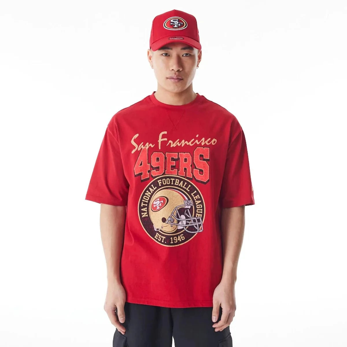 New Era T-Shirts San Francisco 49ers New Era NFL Helmet T-Shirt - Red