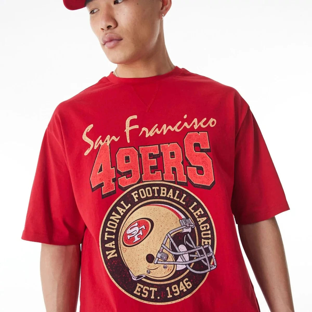 New Era T-Shirts San Francisco 49ers New Era NFL Helmet T-Shirt - Red