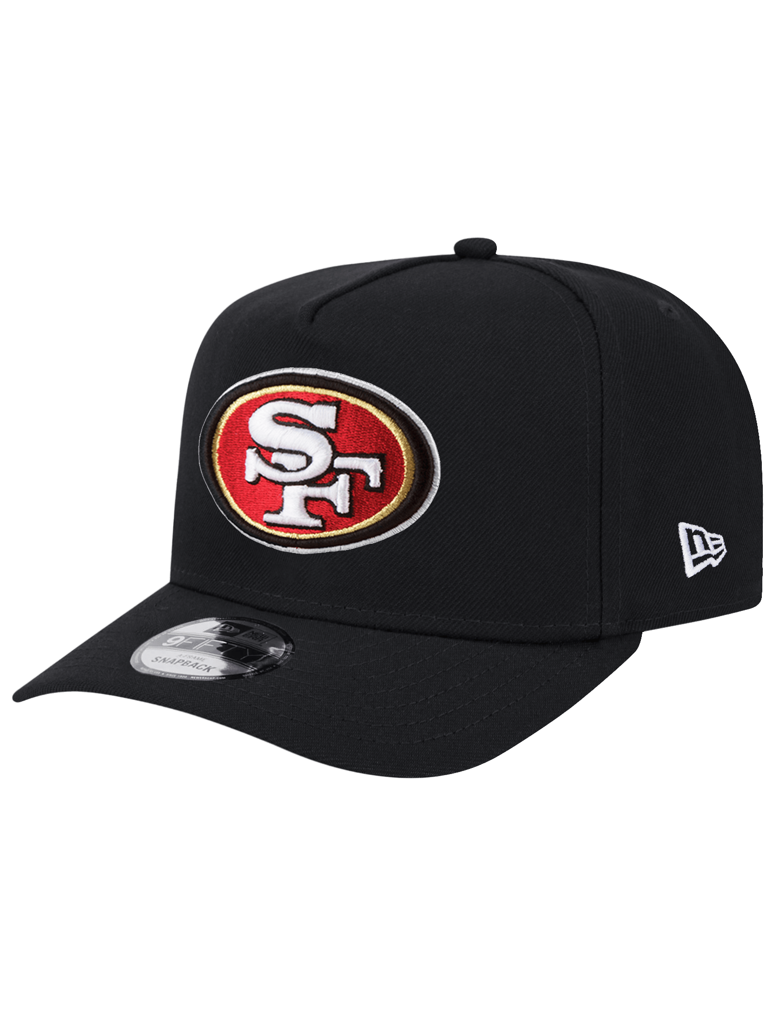 New Era Caps San Francisco 49ers New Era NFL Team 9FIFTY A-Frame Pre-Curved Snapback Hat - Black