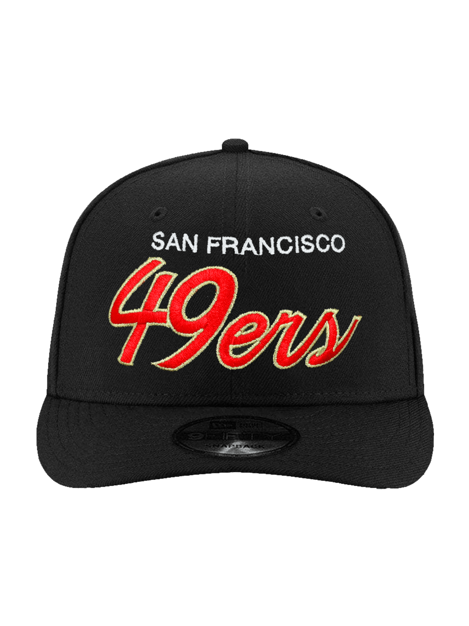 New Era Caps San Francisco 49ers New Era NFL Team Script 9FIFTY Pre-Curved Snapback Hat - Black