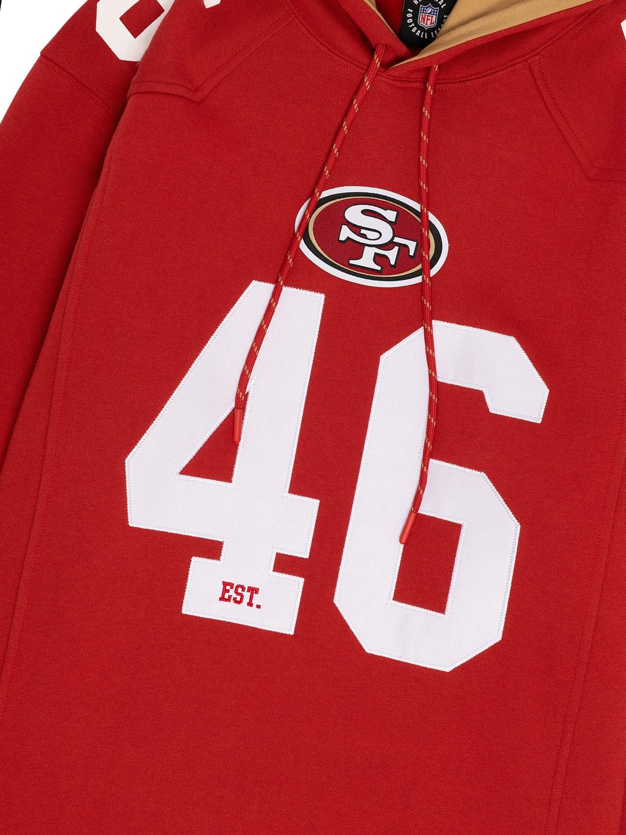 NFL Branded Jumpers San Francisco 49ers NFL Foundation Panel Hoodie Jumper - Red