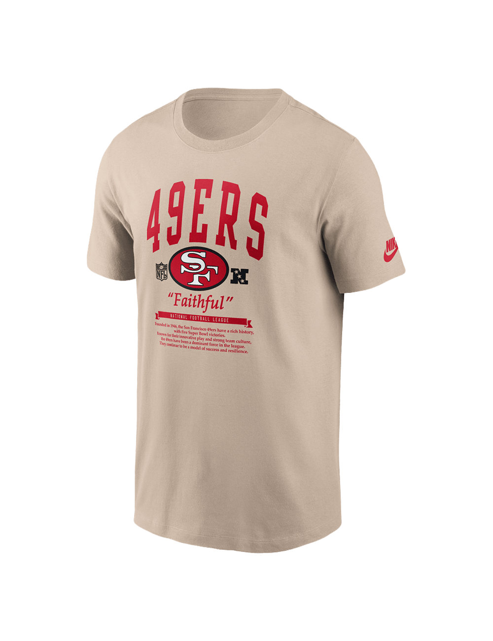 Nike T-Shirts San Francisco 49ers Nike NFL Rewind 2 Hit T-Shirt - Sand