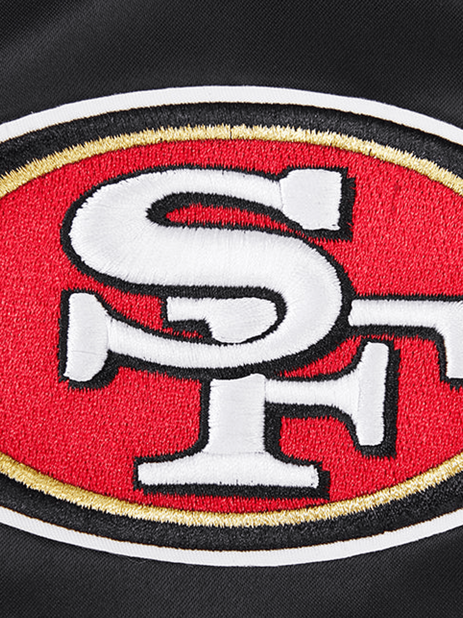 Pro Standard Jackets San Francisco 49ers Pro Standard NFL Big Logo Lightweight Satin Jacket - Black