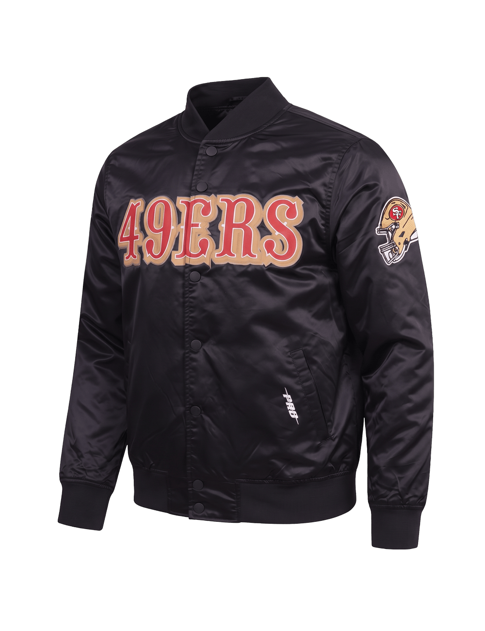 Pro Standard Jackets San Francisco 49ers Pro Standard NFL Big Logo Lightweight Satin Jacket - Black