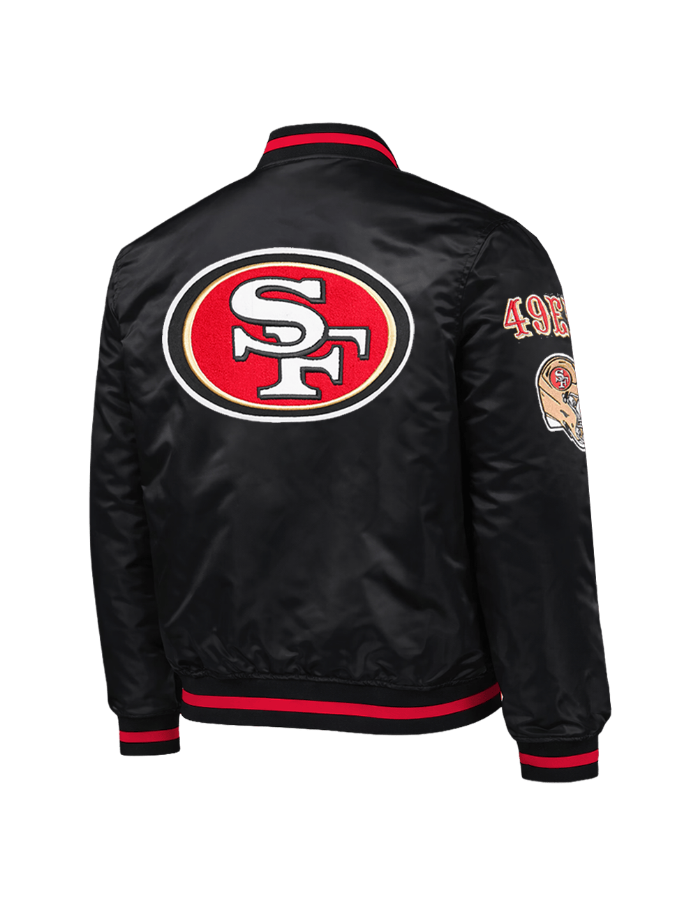 Pro Standard Jackets San Francisco 49ers Pro Standard NFL Mash Up Rib Satin Jacket - Black