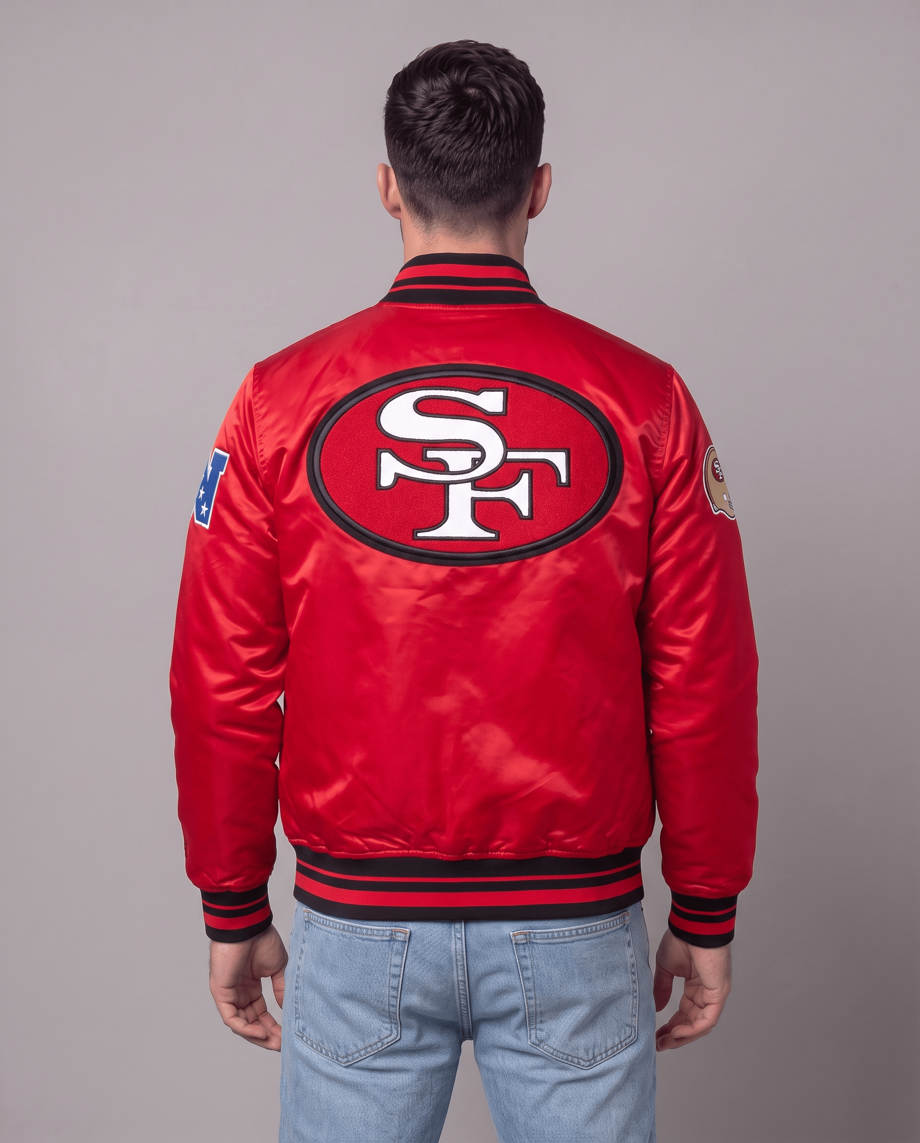 Pro Standard Jackets San Francisco 49ers Pro Standard NFL Retro Classic Lightweight Satin Jacket - Red