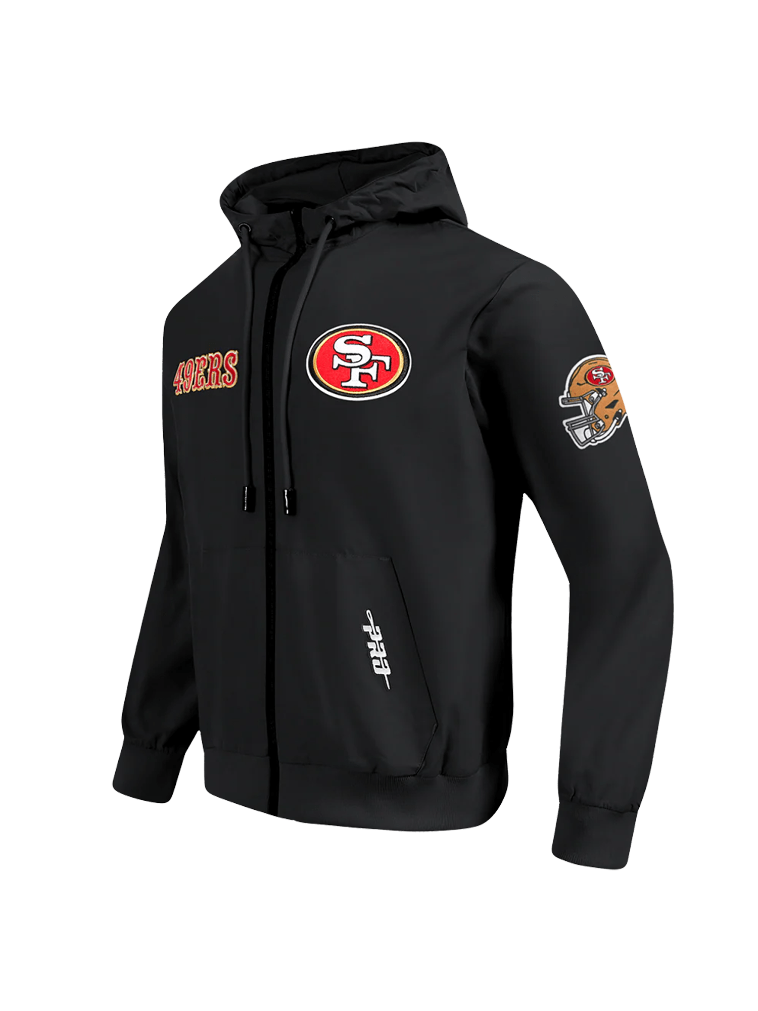 Pro Standard Jumpers San Francisco 49ers Pro Standard NFL Woven Wind Zip Hoodie Jumper - Black