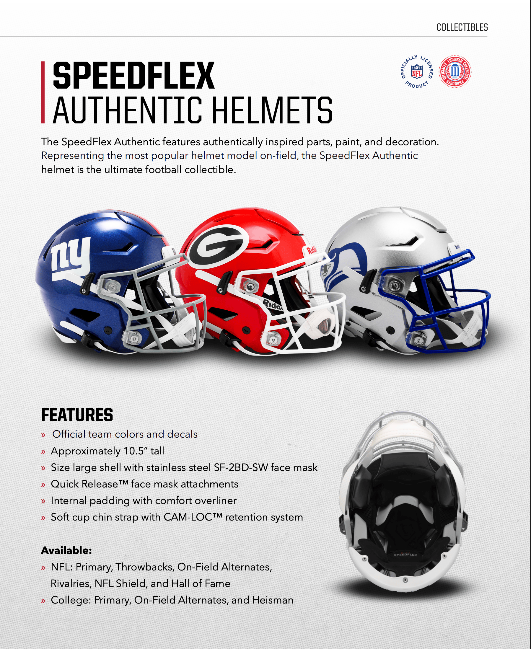 Riddell Helmets San Francisco 49ers Riddell NFL SpeedFLEX Authentic Full Size Helmet
