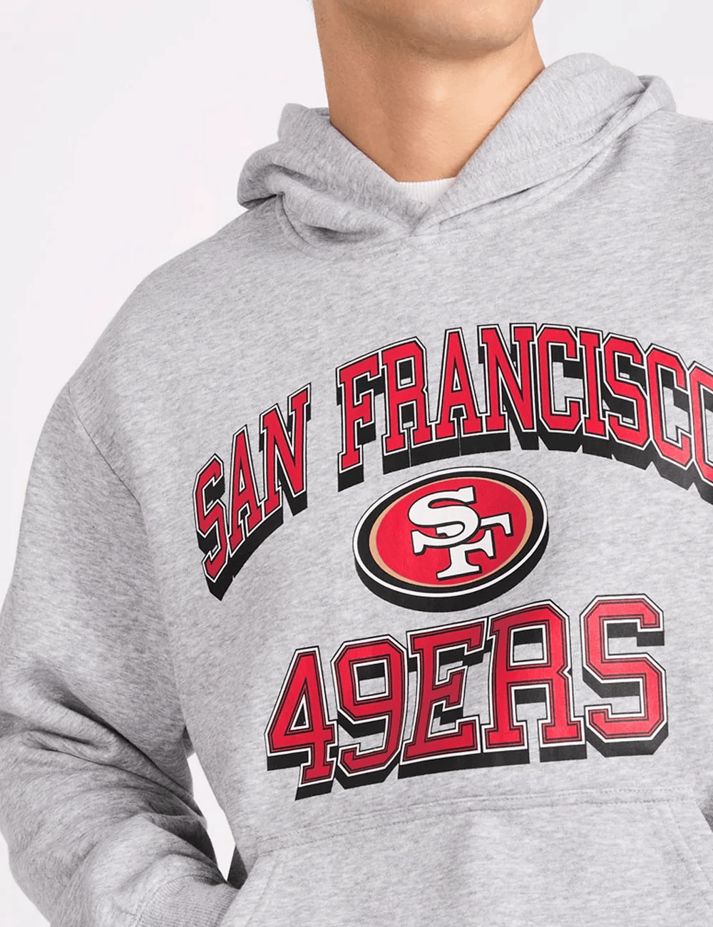 Russell Athletic Jumpers San Francisco 49ers Russell Athletic NFL Team Arch Hoodie Jumper - Grey Marle