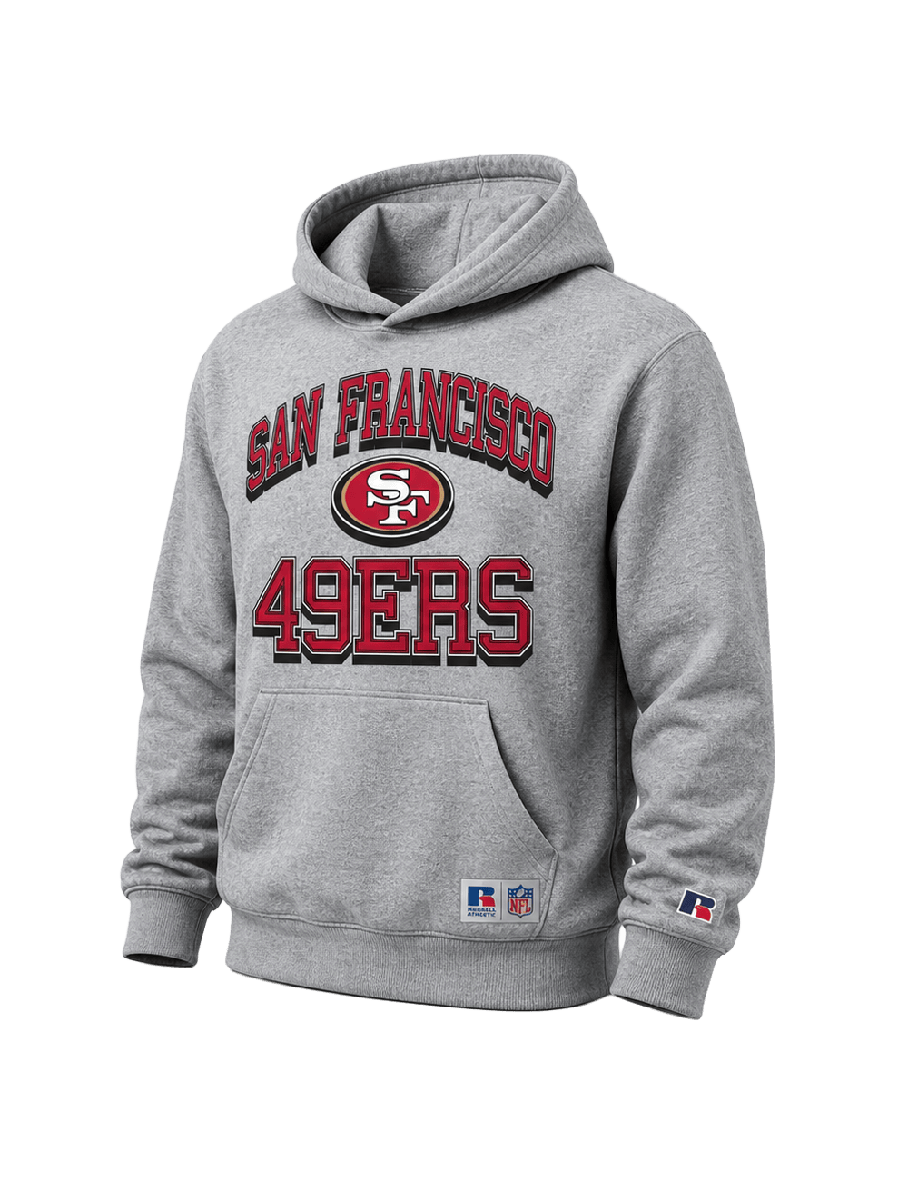 Russell Athletic Jumpers San Francisco 49ers Russell Athletic NFL Team Arch Hoodie Jumper - Grey Marle