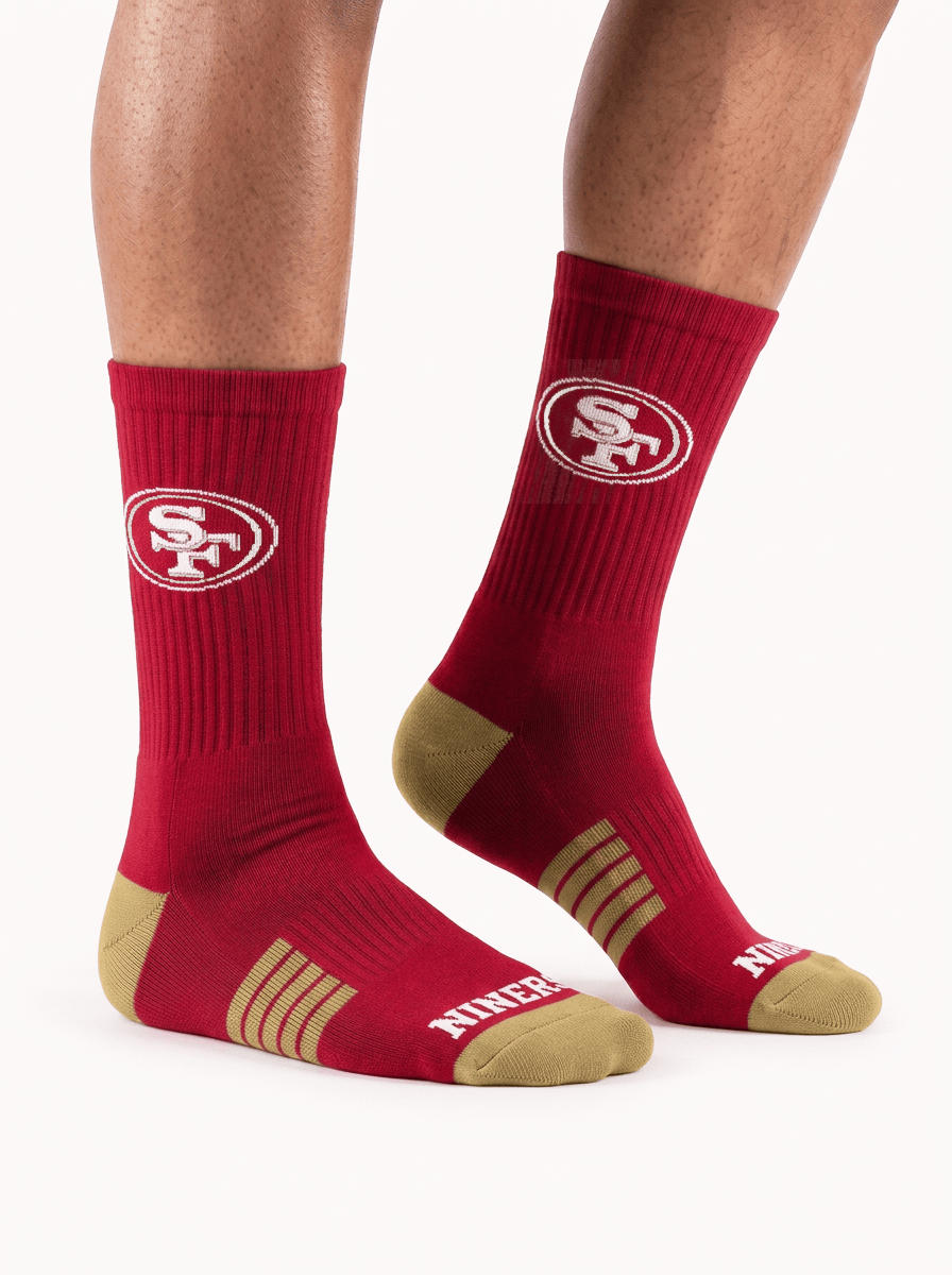Strideline Socks Large (9-12 US) San Francisco 49ers Strideline NFL Team Premier Flex-Stretch Crew Socks - 2 Pack