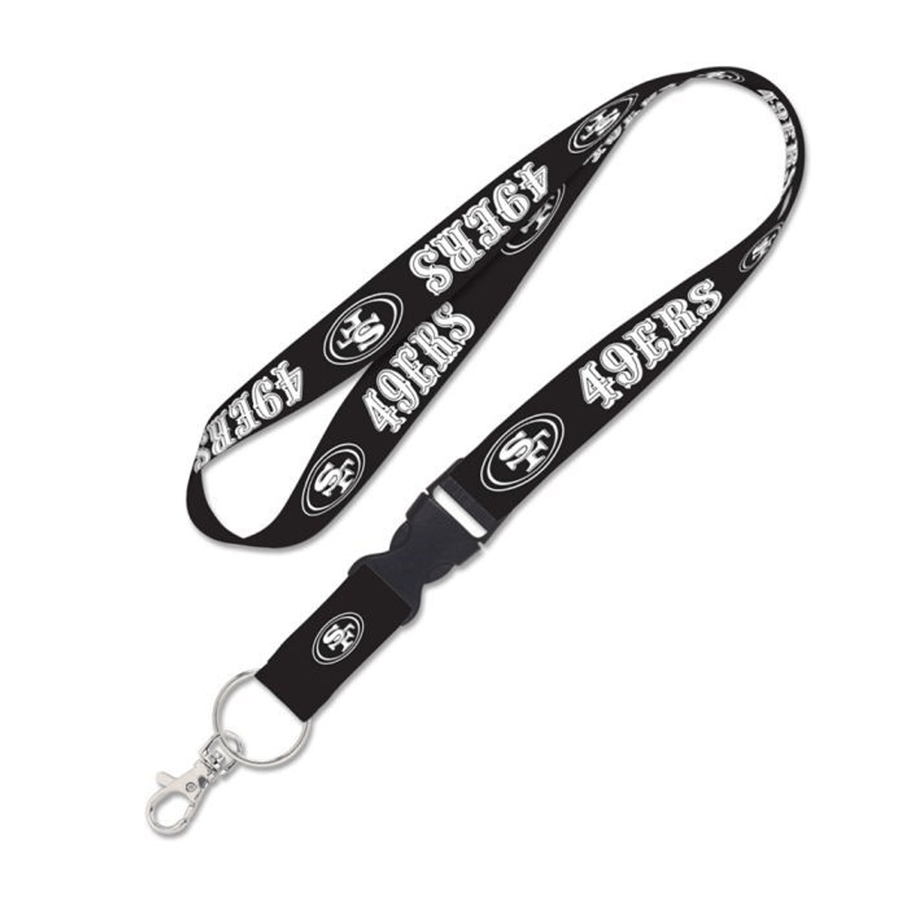 Wincraft Accessories San Francisco 49ers Wincraft NFL Black White Detachable Key Lanyard