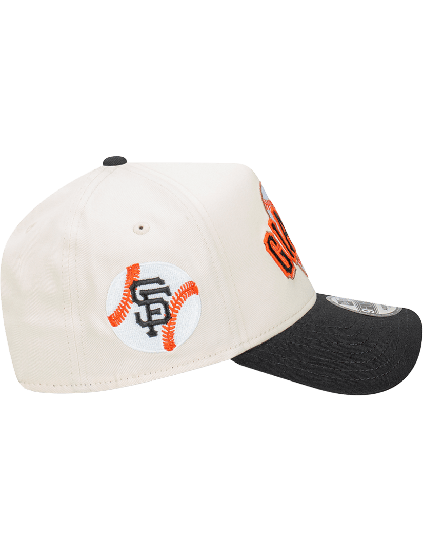New Era Caps San Francisco Giants New Era MLB Baseball Patch 9FORTY A-Frame Snapback - Chrome