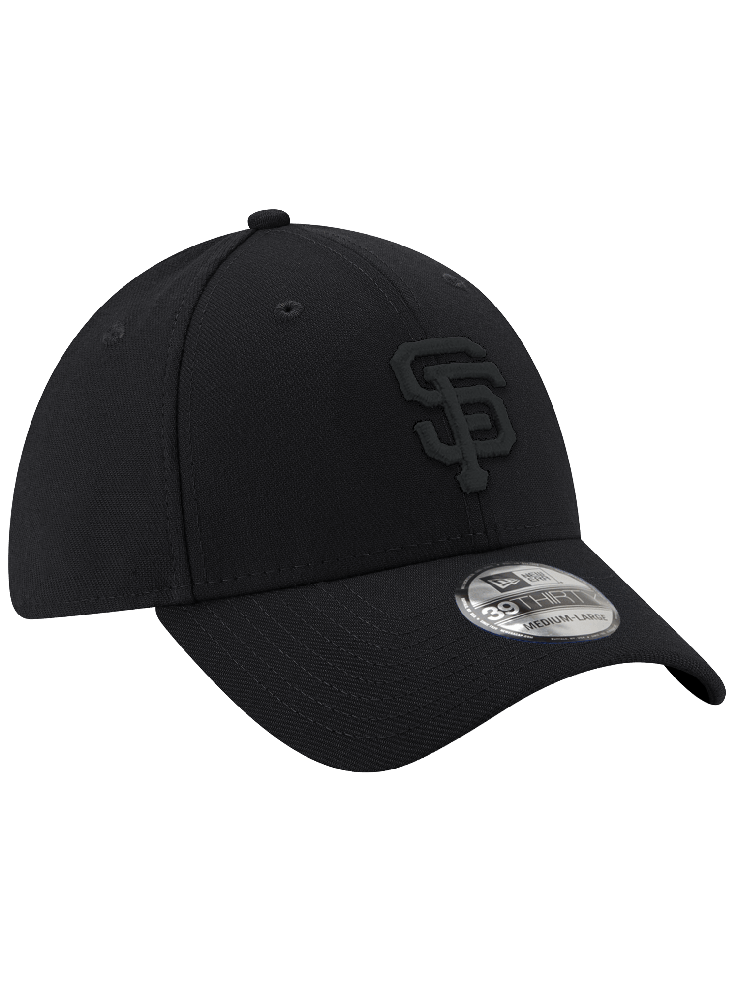 New Era Caps San Francisco Giants New Era MLB Black On Black 39THIRTY Stretch-Fit Hat