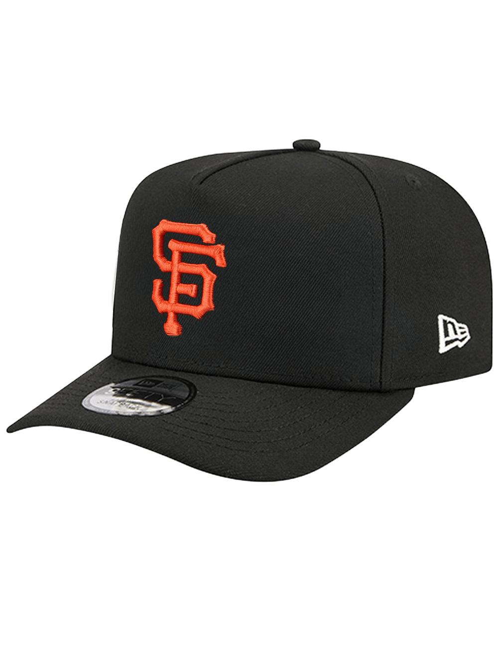 New Era Caps San Francisco Giants New Era MLB Side Script 9FIFTY A-Frame Pre-Curved Snapback Hat - Black