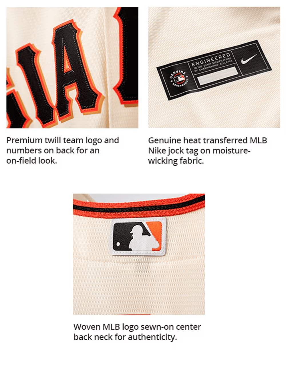 Nike Jerseys San Francisco Giants Nike MLB Home Replica Jersey - Cream