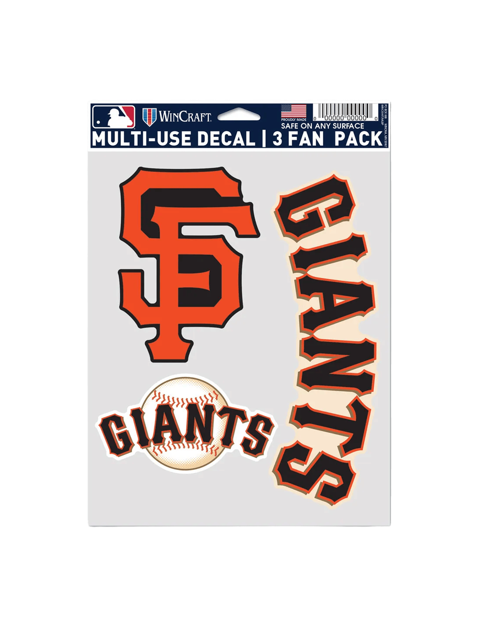 Wincraft Accessories San Francisco Giants Wincraft MLB Team 3 Pack Decal Set