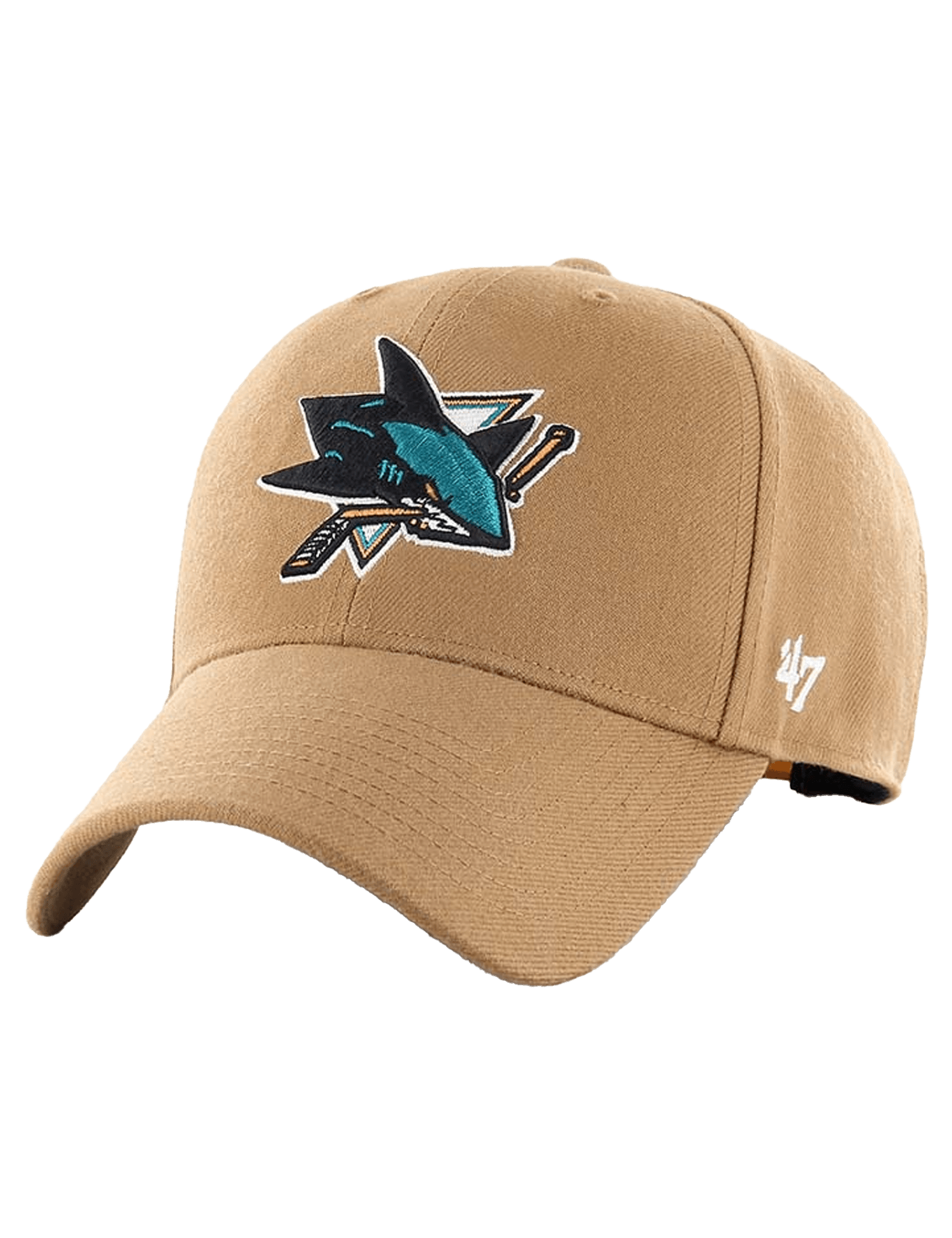 47 Brand Caps San Jose Sharks '47 NHL Team MVP Snapback Hat - Camel