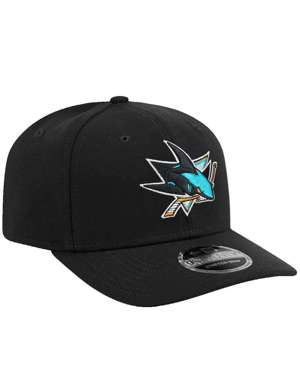 New Era Caps OSFA San Jose Sharks New Era NHL Team 9SEVENTY Stretch Snapback Hat - Black