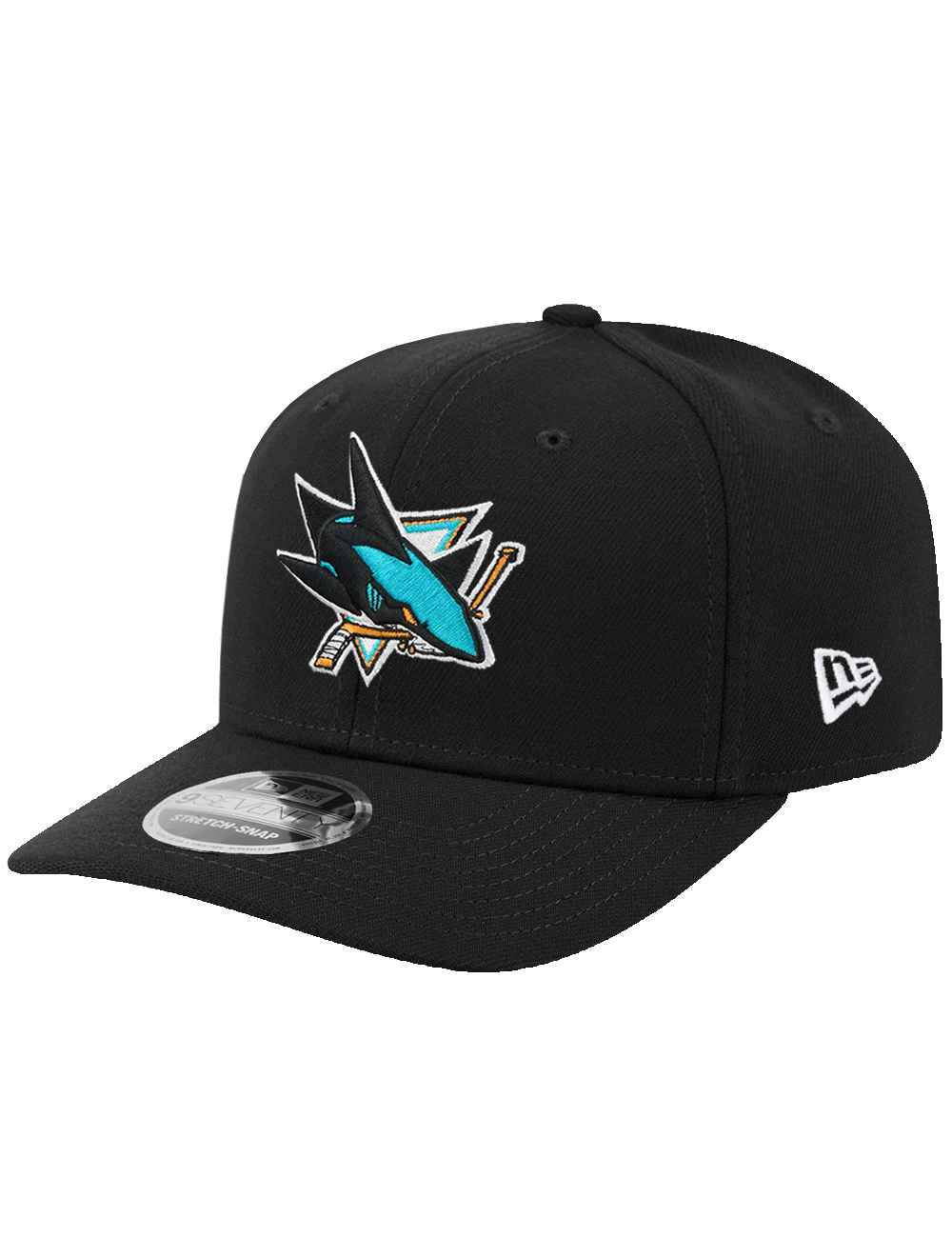 New Era Caps OSFA San Jose Sharks New Era NHL Team 9SEVENTY Stretch Snapback Hat - Black