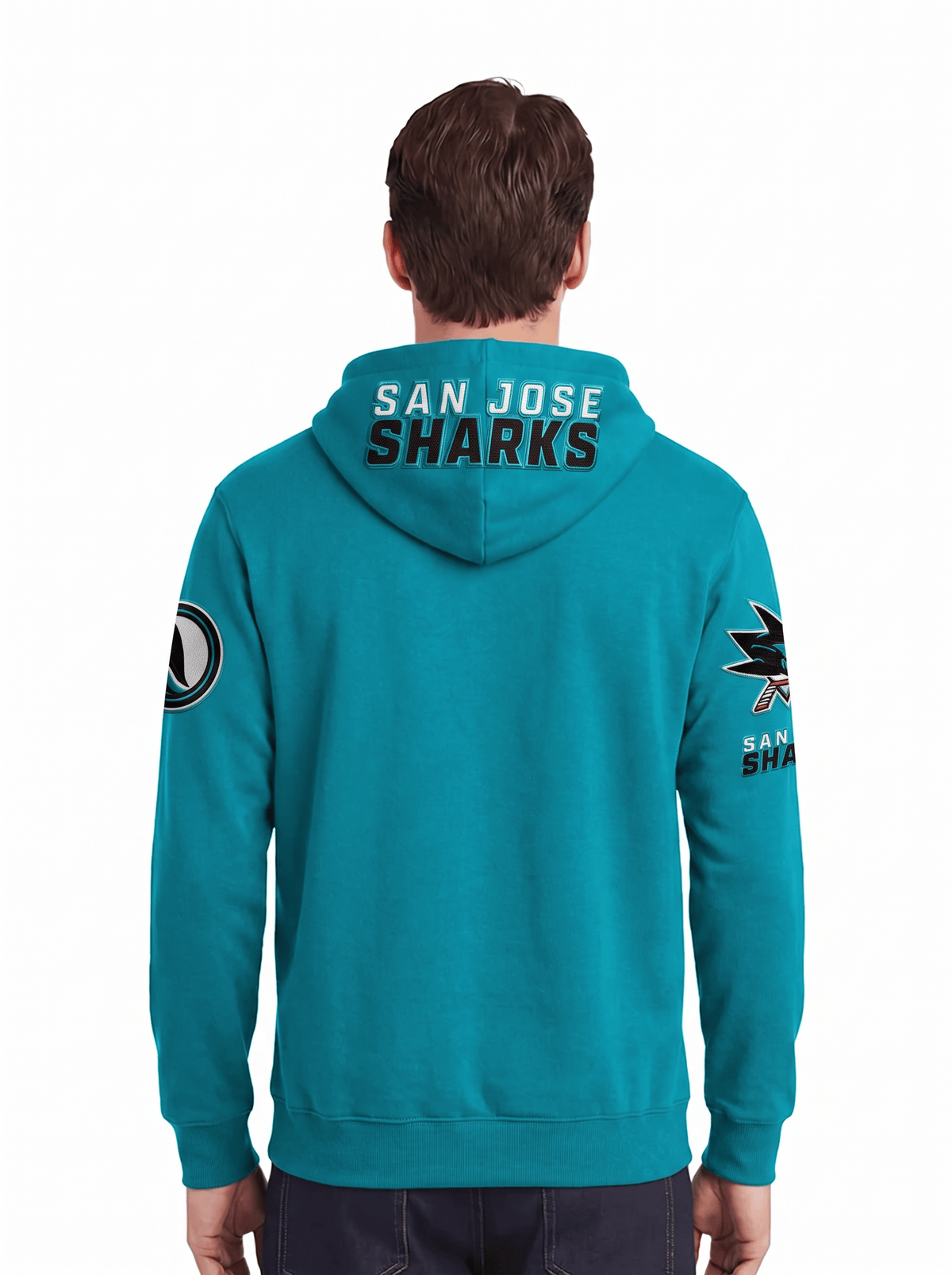 Pro Standard Jumpers San Jose Sharks Pro Standard NHL Classic Chenille Flex Hoodie Jumper - Teal