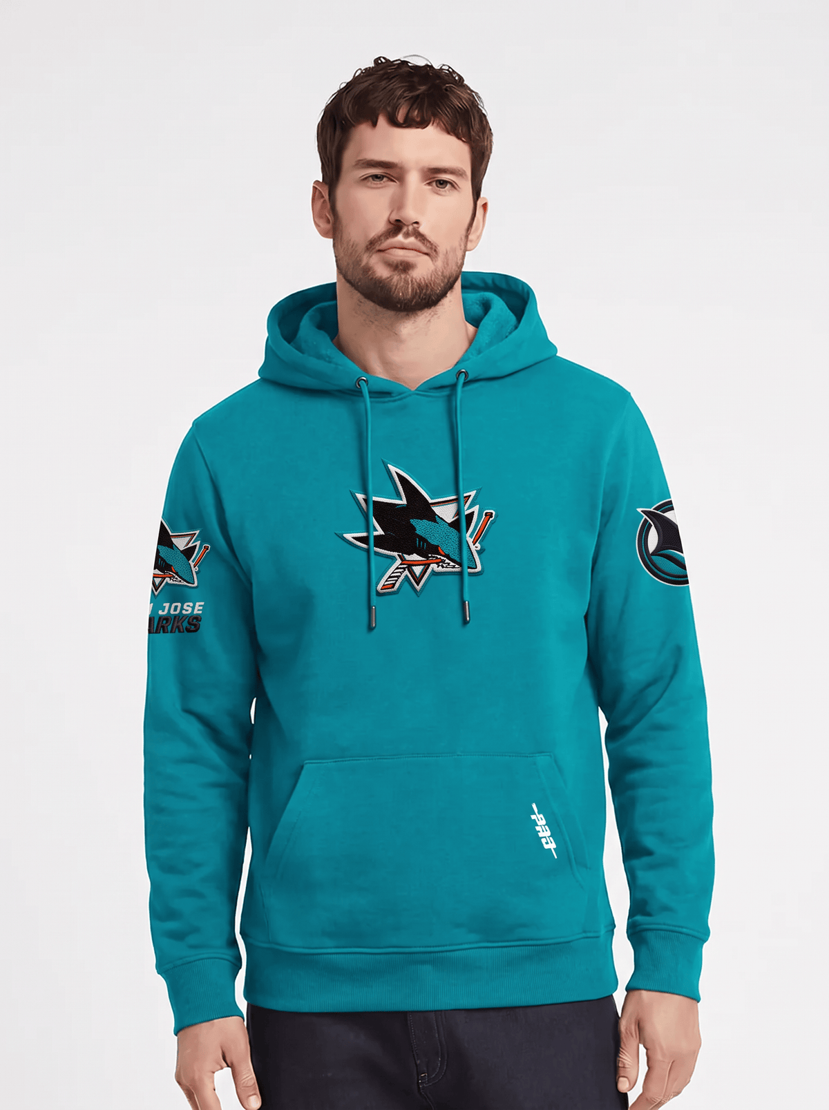 Pro Standard Jumpers San Jose Sharks Pro Standard NHL Classic Chenille Flex Hoodie Jumper - Teal