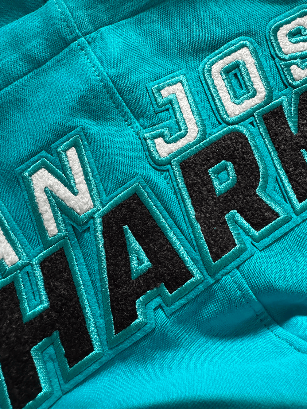 Pro Standard Jumpers San Jose Sharks Pro Standard NHL Classic Chenille Flex Hoodie Jumper - Teal