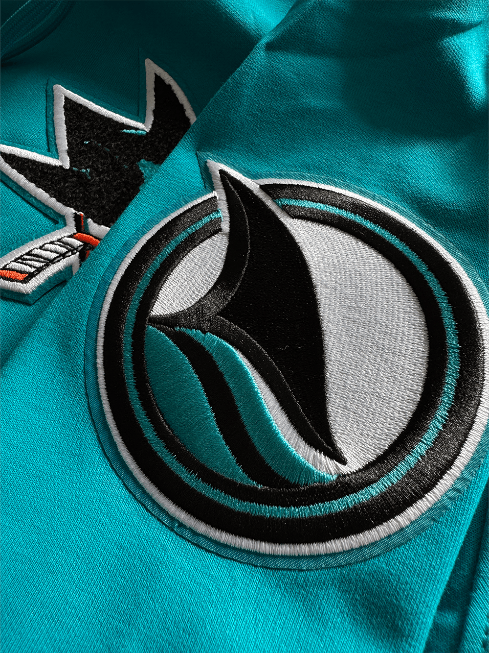 Pro Standard Jumpers San Jose Sharks Pro Standard NHL Classic Chenille Flex Hoodie Jumper - Teal