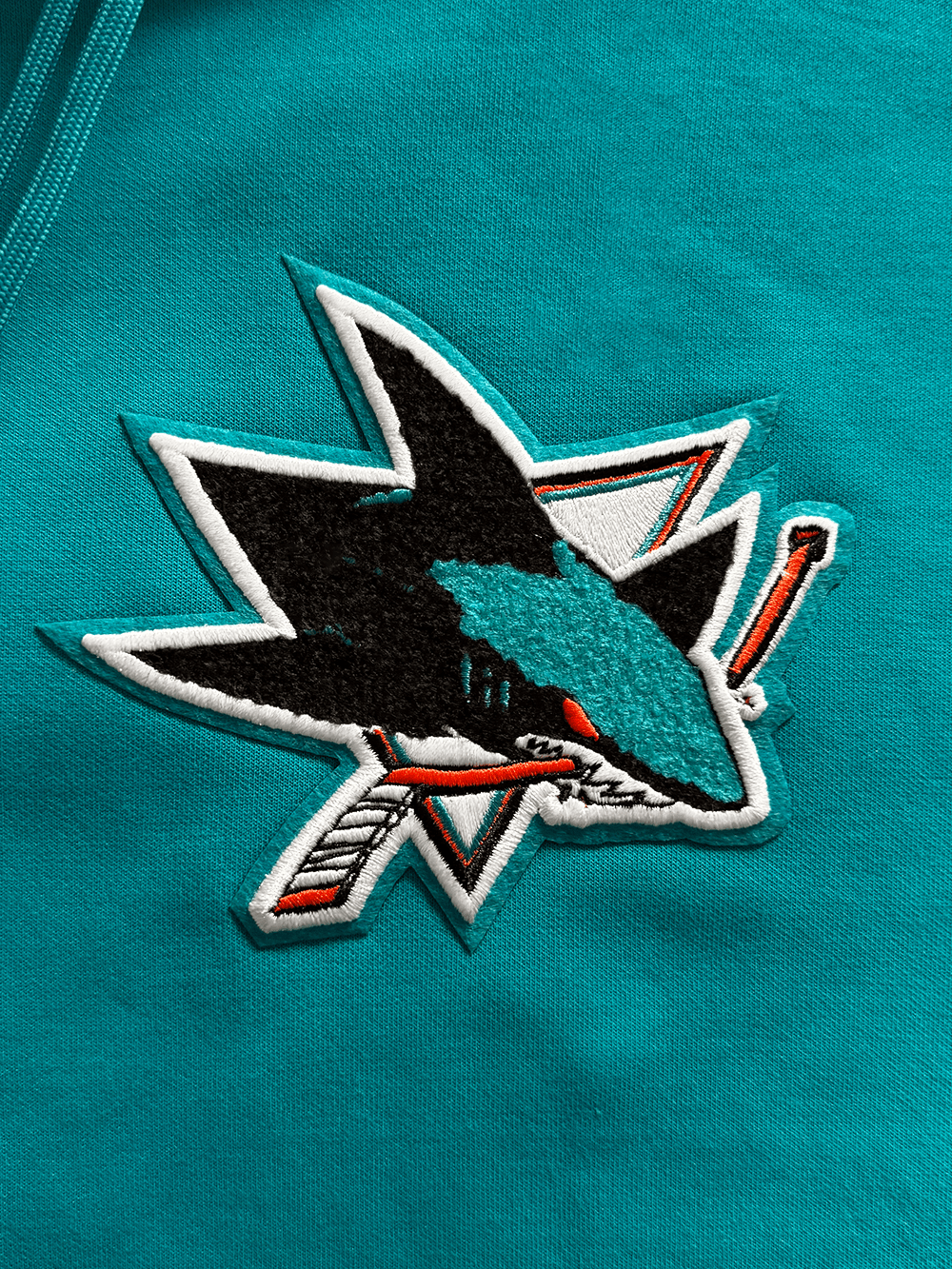 Pro Standard Jumpers San Jose Sharks Pro Standard NHL Classic Chenille Flex Hoodie Jumper - Teal