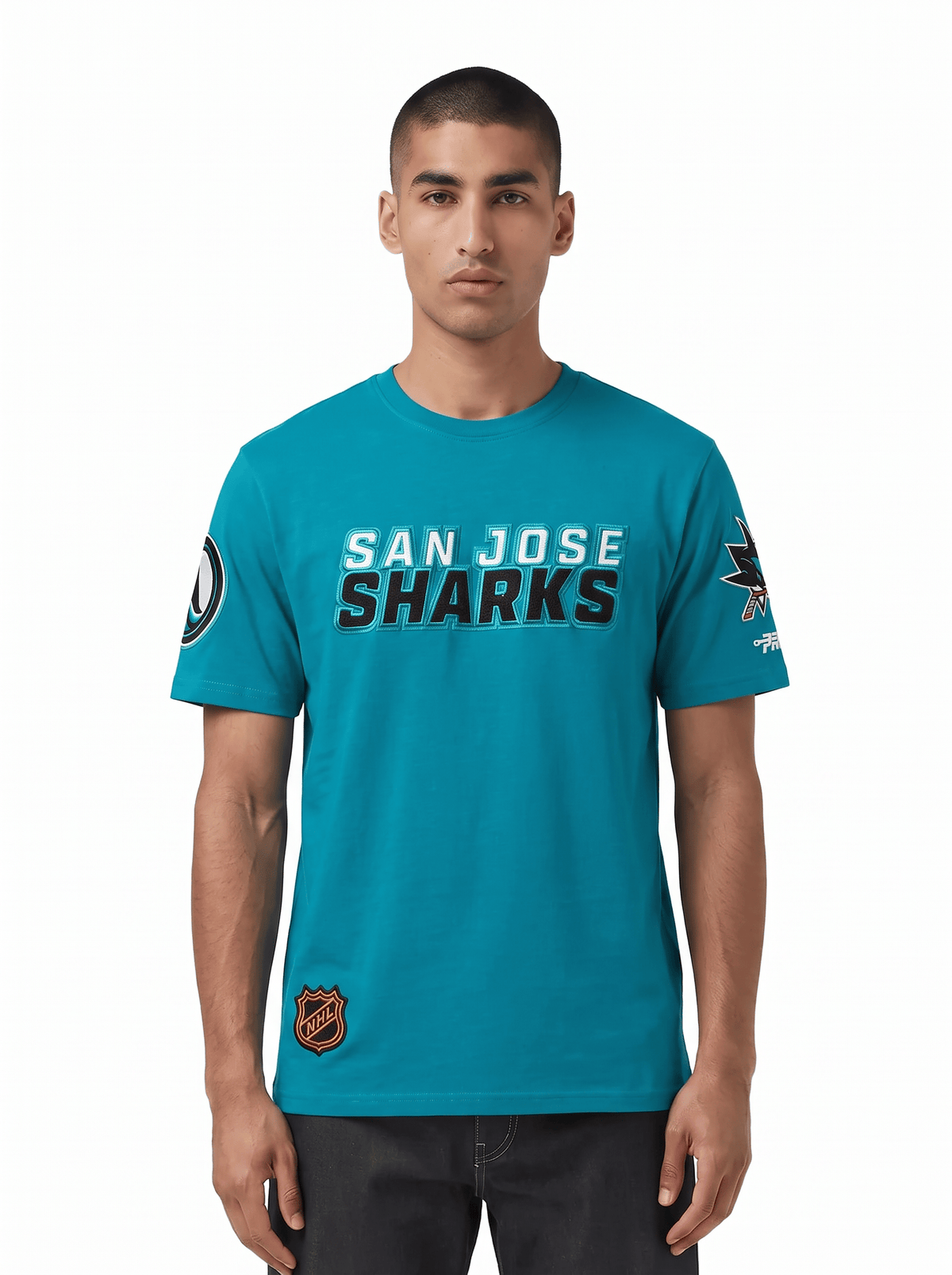 Pro Standard T-Shirts San Jose Sharks Pro Standard NHL Classic Chenille Flex T-Shirt - Teal