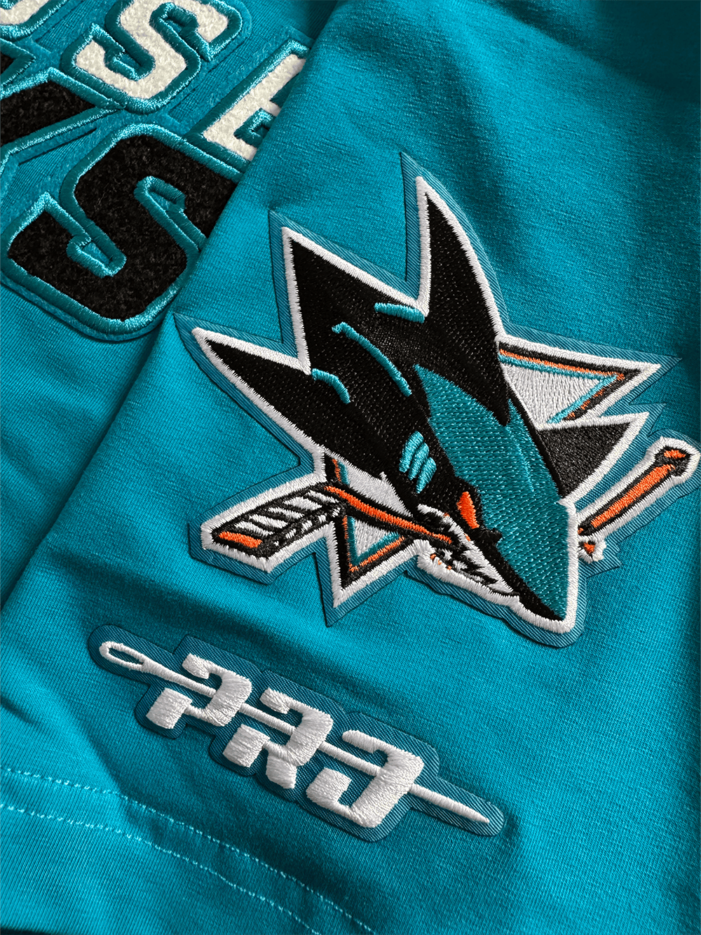 Pro Standard T-Shirts San Jose Sharks Pro Standard NHL Classic Chenille Flex T-Shirt - Teal