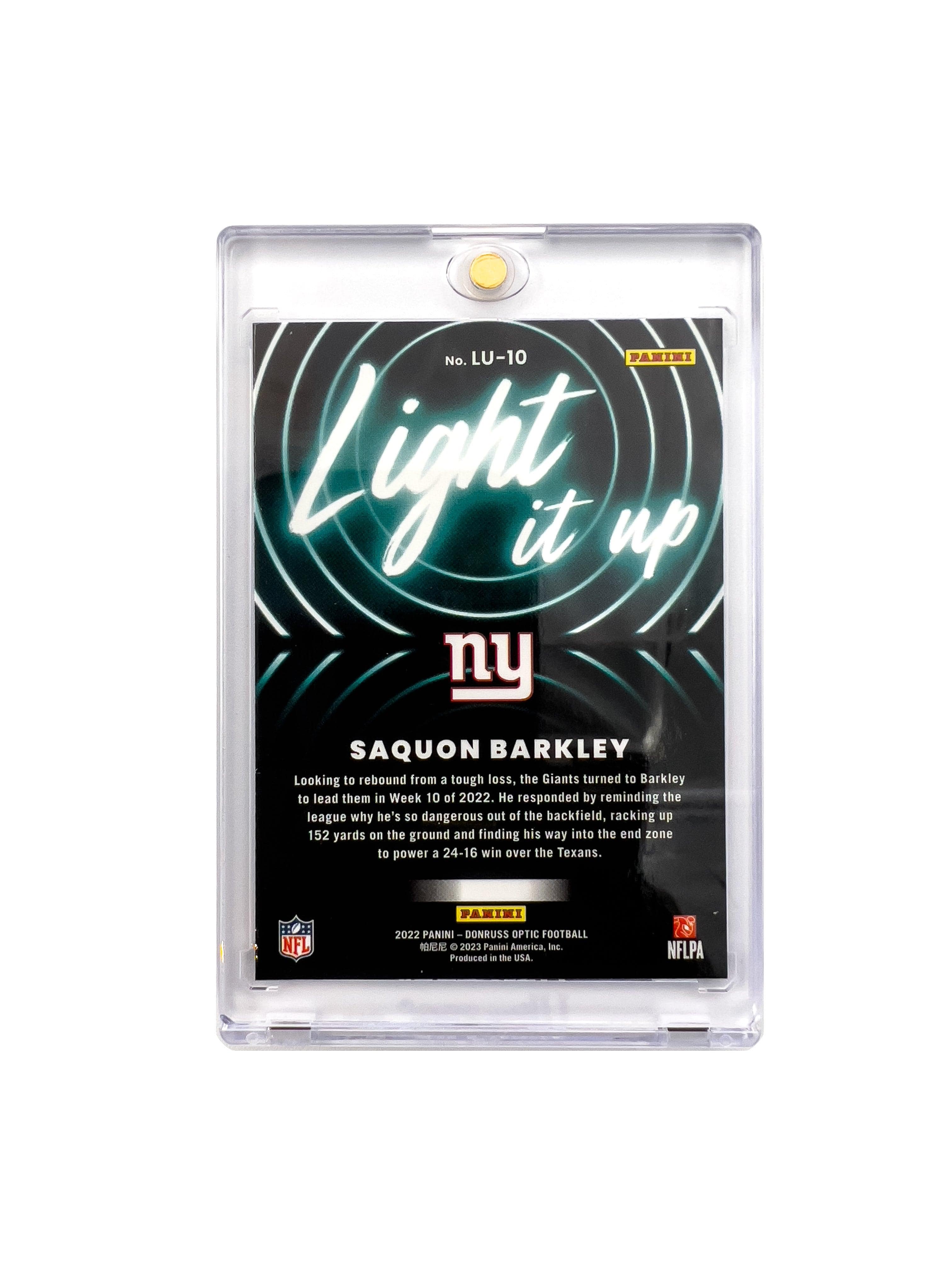 Panini Cards Saquon Barkley New York Giants Panini NFL Optic 22 Light It Up Card