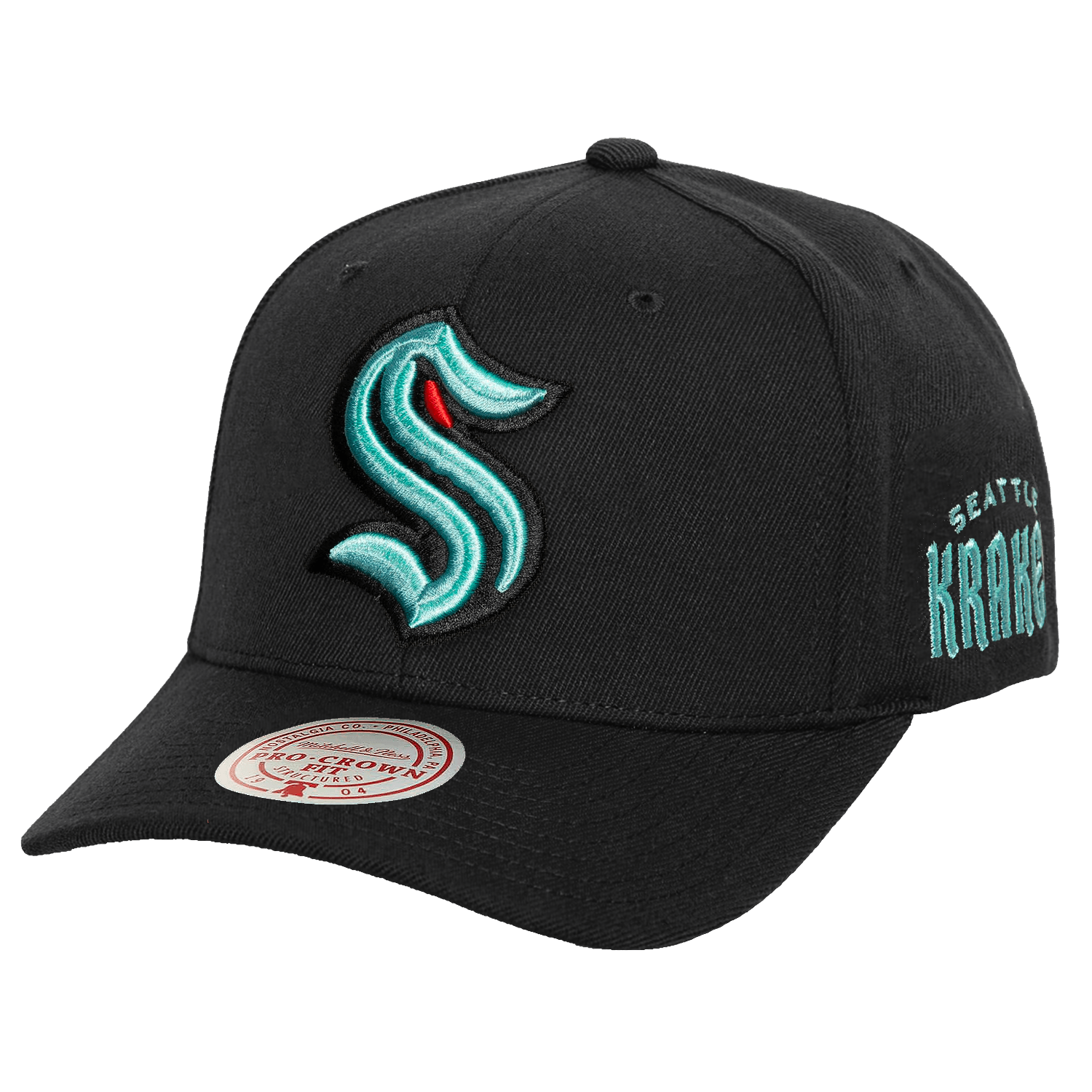 Mitchell And Ness Caps Seattle Kraken Mitchell & Ness NHL Icon Pro Crown Snapback Hat - Black
